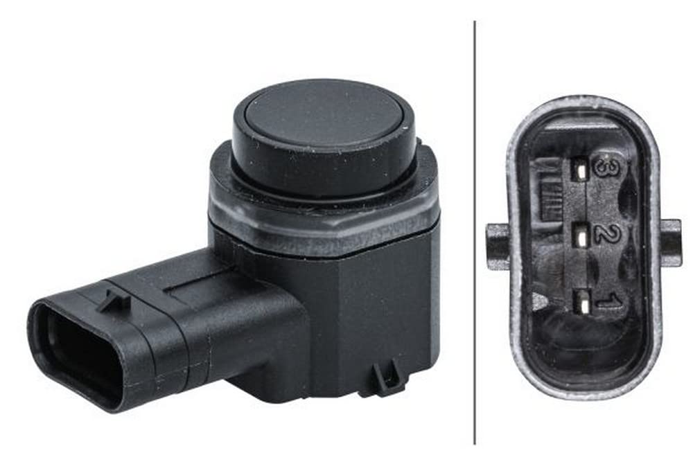 HELLA 6PX 358 141-341 Sensor, Einparkhilfe - 3-polig - gesteckt - lackierbar von Hella