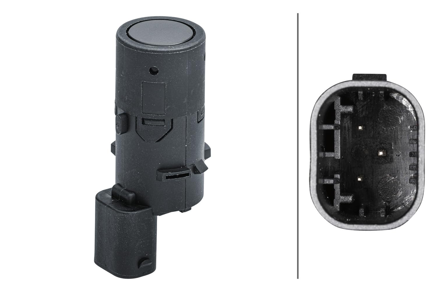 HELLA 6PX 358 141-631 Sensor, Einparkhilfe - gerade - 3-polig - gesteckt - lackierbar von Hella