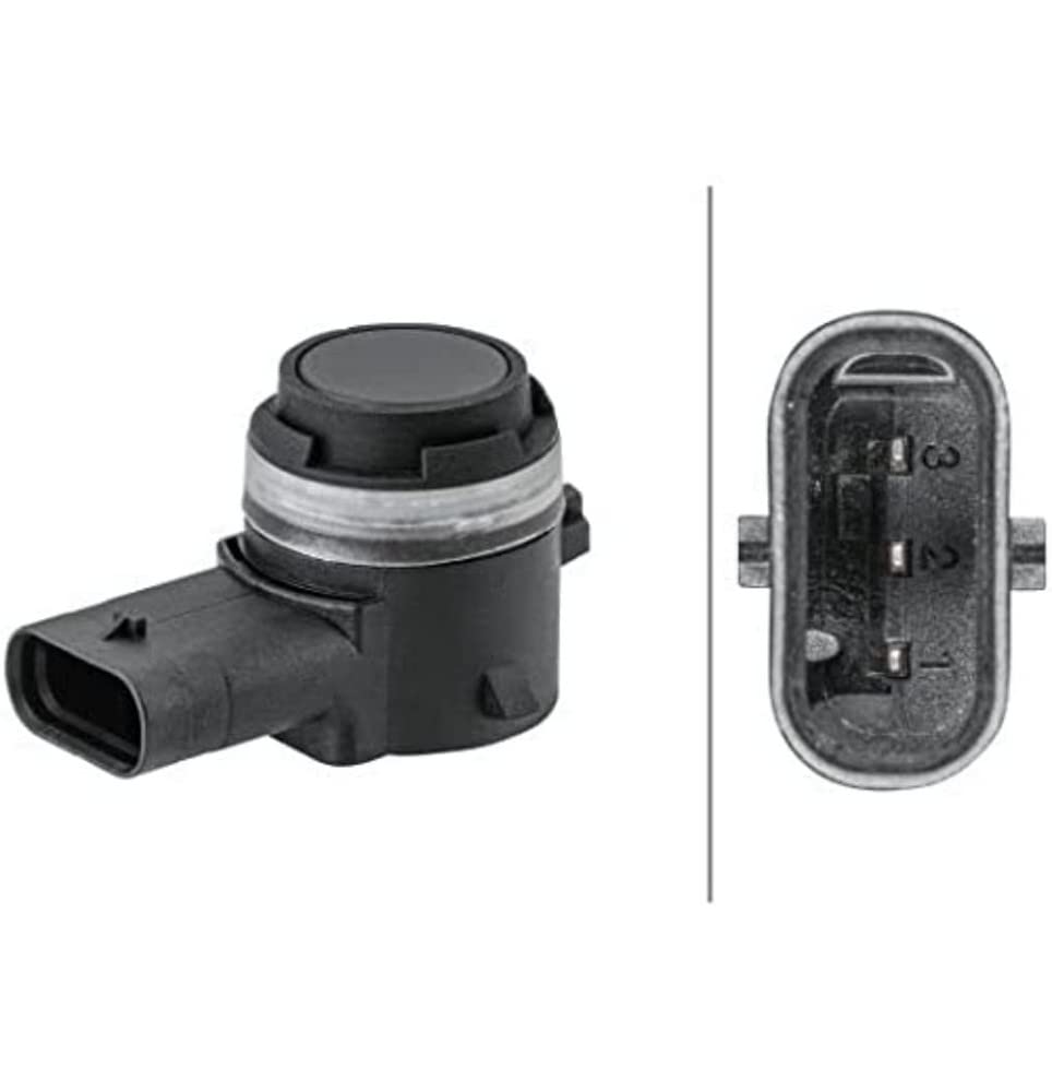 HELLA 6PX 358 141-711 Sensor, Einparkhilfe - 3-polig - gesteckt - überlackierbar, keine von Hella
