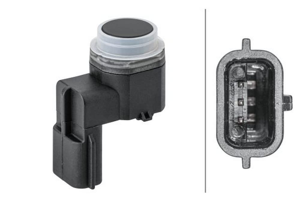 HELLA 6PX 358 141-751 Sensor, Einparkhilfe - 3-polig - gesteckt - überlackierbar - mit Befestigungsring, keine von Hella