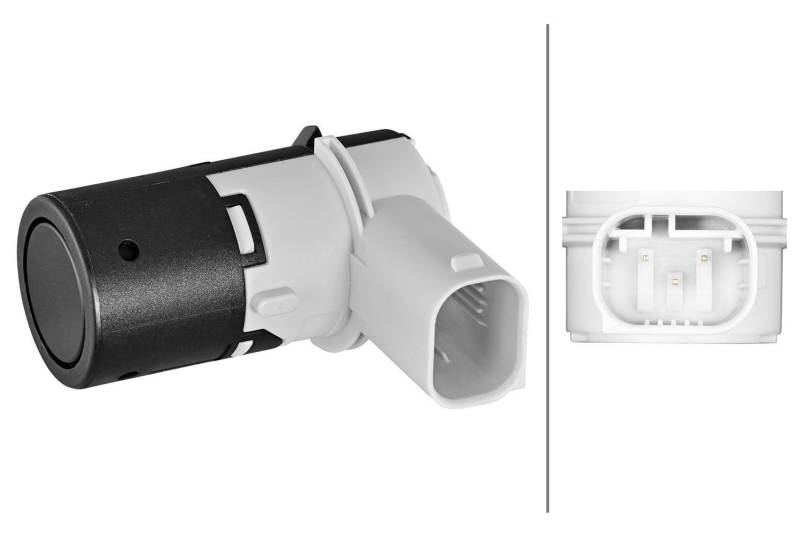 HELLA 6PX 358 270-501 Sensor, Einparkhilfe - 3-polig - Anbau - lackierbar von Hella