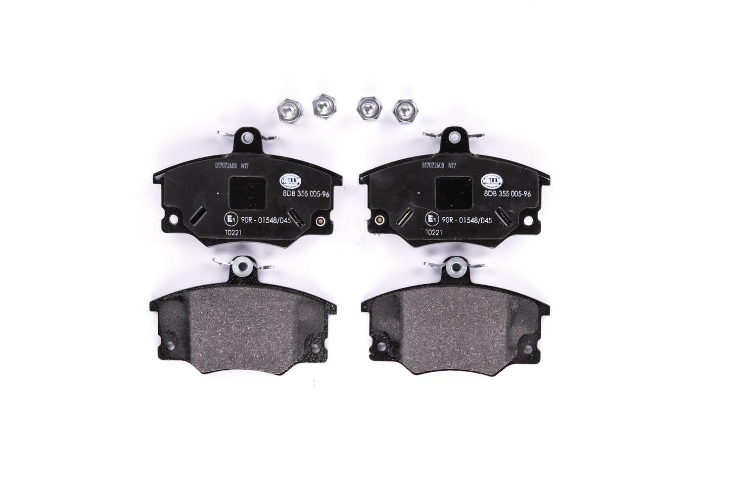 HELLA Bremsbeläge vorne; hinten - mit akustischer Verschleißwarnung - vier Bremsbeläge pro Set - T0221 - für u.a. ABARTH / ALFA ROMEO / AUTOBIANCHI - 8DB 355 005-961 HELLA Bremsbeläge vorne; hinten - mit akustischer Verschleißwarnung - vier Bremsbeläge pro Set - T0221 - für u.a. ABARTH / ALFA ROMEO / AUTOBIANCHI - 8DB 355 005-961 von Hella