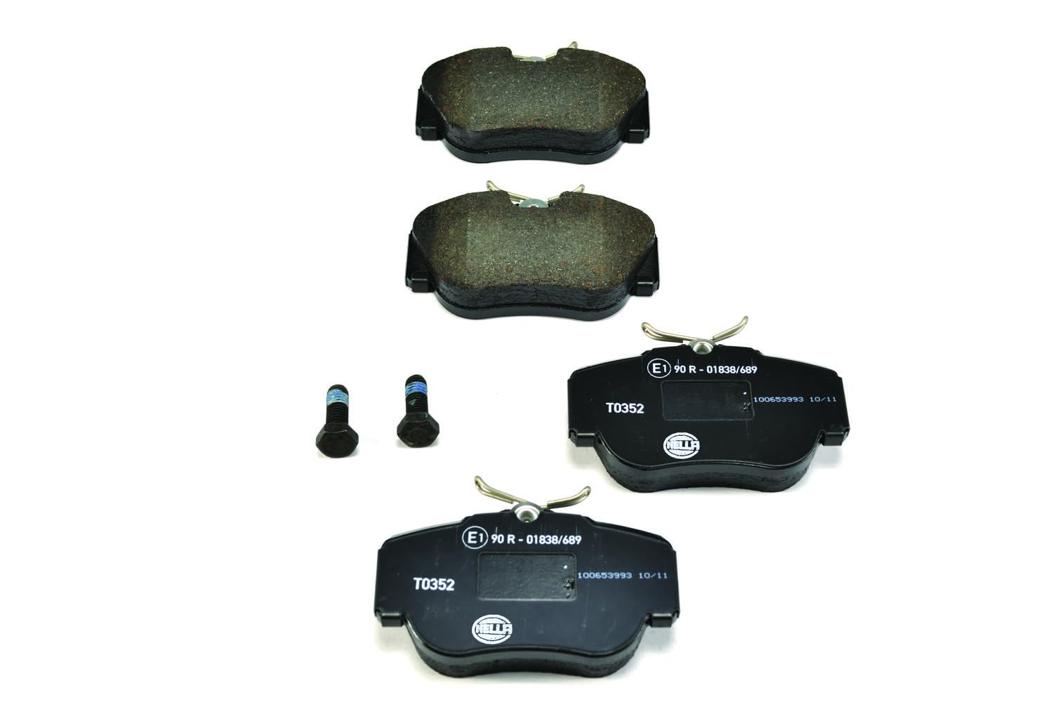 HELLA Bremsbeläge vorne - für Verschleißwarnanzeiger vorbereitet - vier Bremsbeläge pro Set - T0352 - für u.a. MERCEDES-BENZ - 8DB 355 006-181 HELLA Bremsbeläge vorne - für Verschleißwarnanzeiger vorbereitet - vier Bremsbeläge pro Set - T0352 - für u.a. MERCEDES-BENZ - 8DB 355 006-181 von Hella