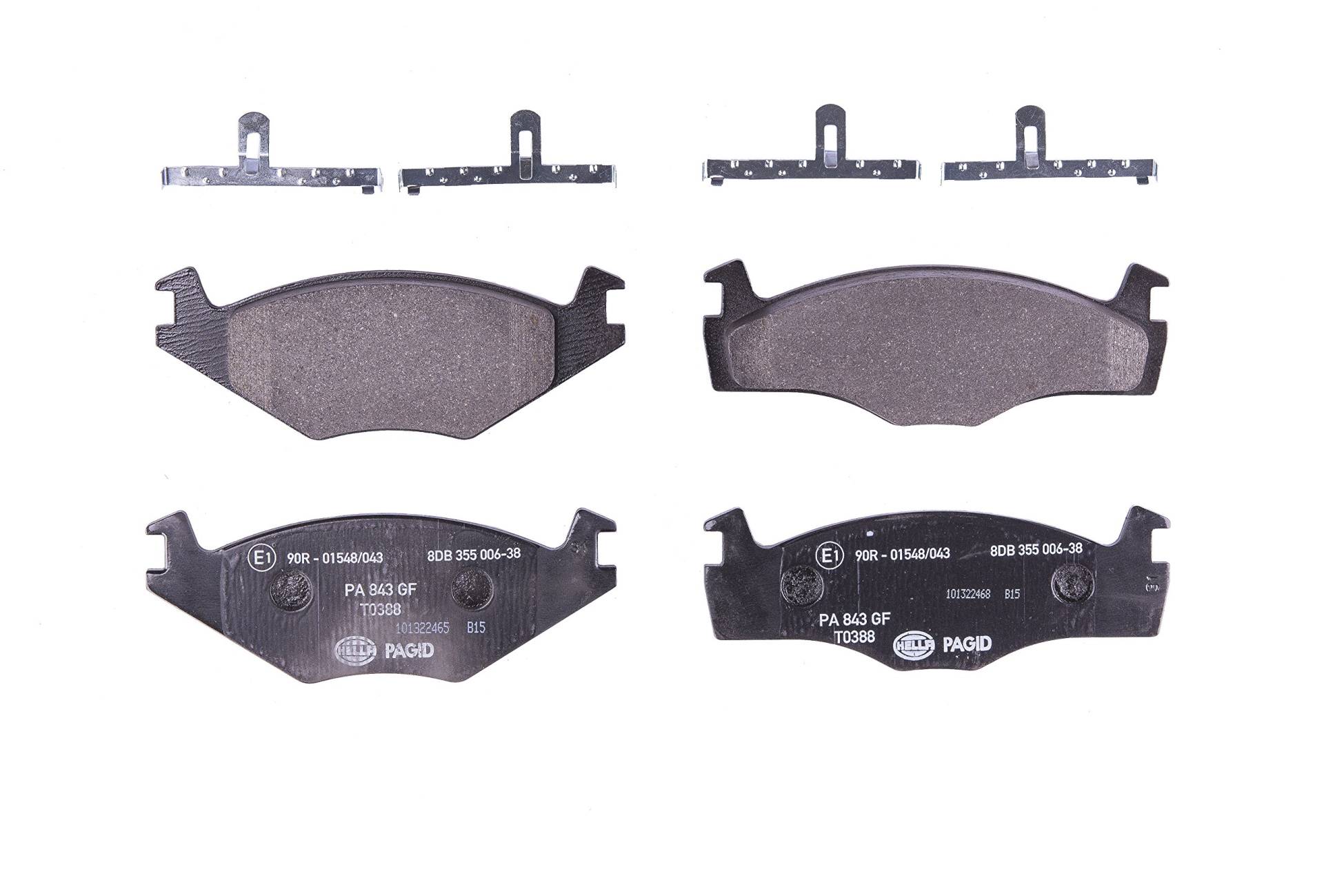 HELLA Bremsbeläge vorne - nicht für Verschleißwarnanzeiger vorbereitet - vier Bremsbeläge pro Set - T0388 - für u.a. SEAT / VOLKSWAGEN - 8DB 355 006-381 HELLA Bremsbeläge vorne - nicht für Verschleißwarnanzeiger vorbereitet - vier Bremsbeläge pro Set - T0388 - für u.a. SEAT / VOLKSWAGEN - 8DB 355 006-381 von Hella