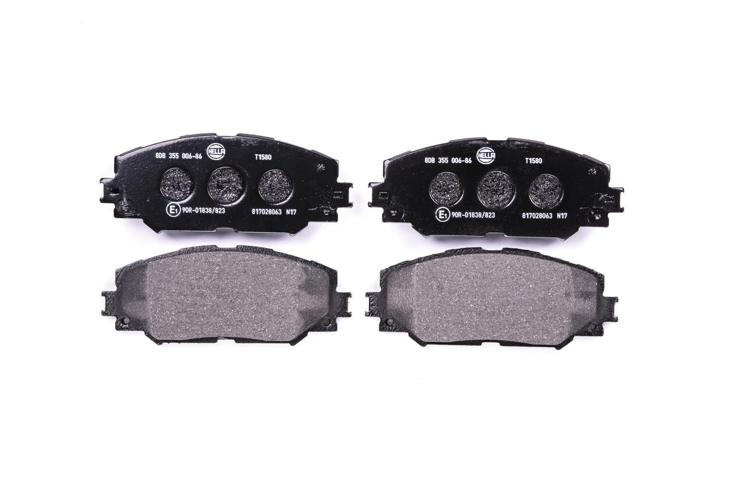 HELLA Bremsbeläge vorne - nicht für Verschleißwarnanzeiger vorbereitet - vier Bremsbeläge pro Set - T1580 - für u.a. LEXUS / SCION / SUBARU / TOYOTA - 8DB 355 006-861 HELLA Bremsbeläge vorne - nicht für Verschleißwarnanzeiger vorbereitet - vier Bremsbeläge pro Set - T1580 - für u.a. LEXUS / SCION / SUBARU / TOYOTA - 8DB 355 006-861 von Hella