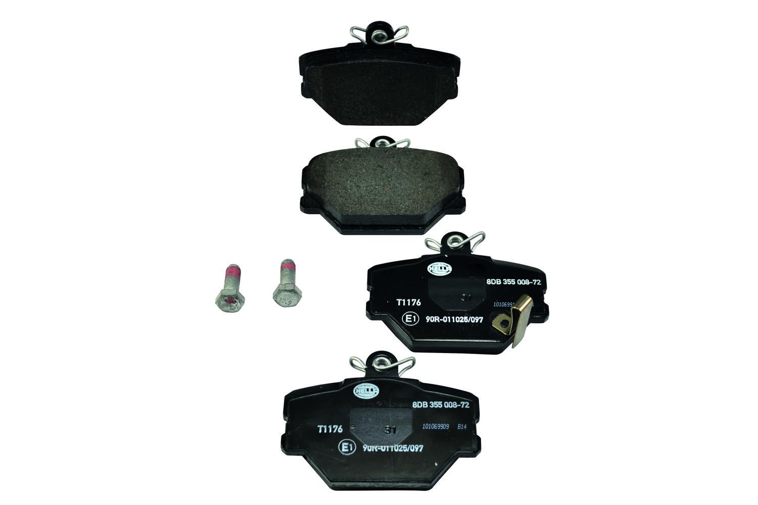 HELLA Bremsbeläge vorne - mit akustischer Verschleißwarnung - vier Bremsbeläge pro Set - T1176 - für u.a. SMART - 8DB 355 008-721 HELLA Bremsbeläge vorne - mit akustischer Verschleißwarnung - vier Bremsbeläge pro Set - T1176 - für u.a. SMART - 8DB 355 008-721 von Hella