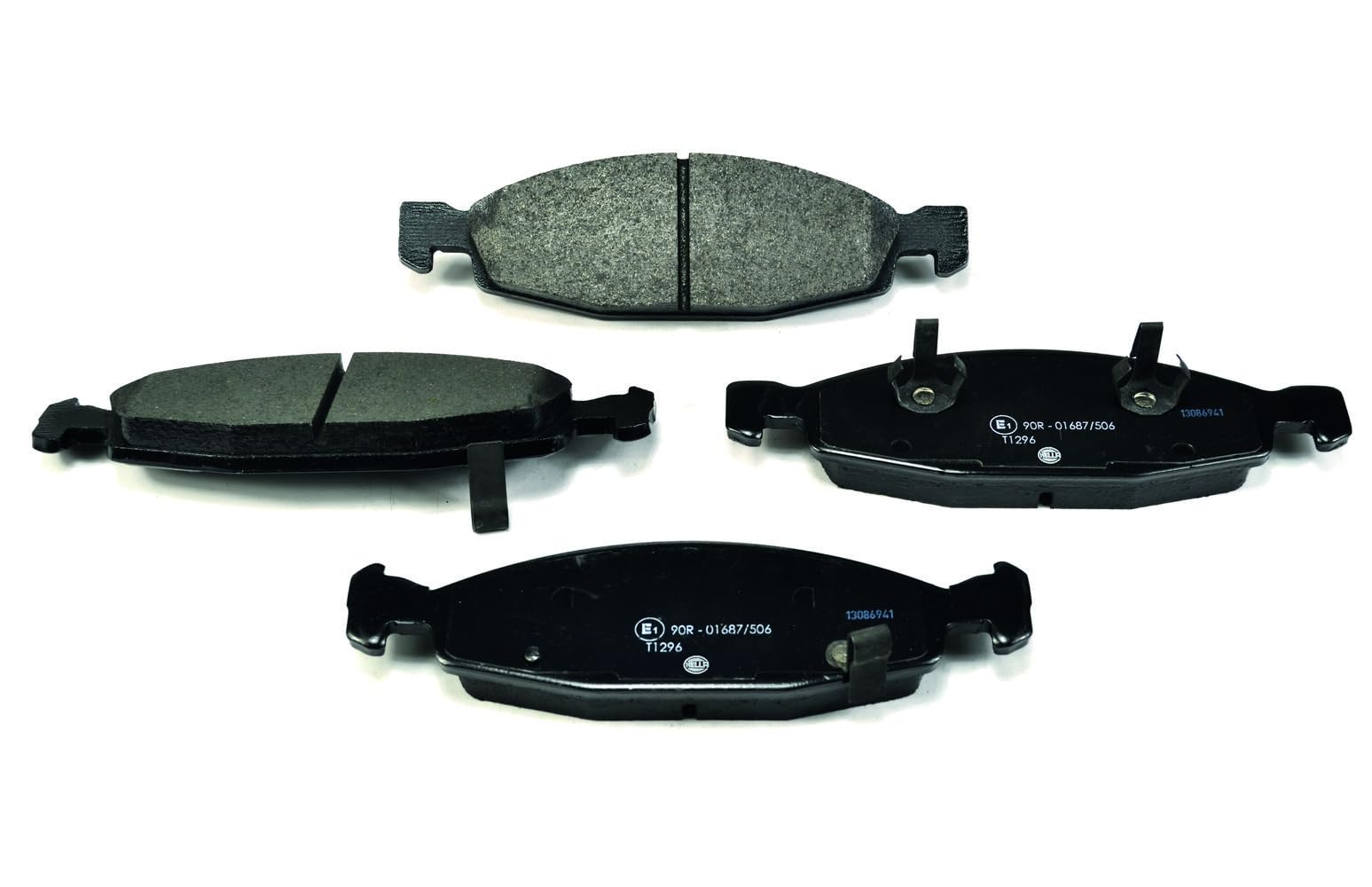 HELLA Bremsbeläge vorne - mit akustischer Verschleißwarnung - vier Bremsbeläge pro Set - T1296 - für u.a. JEEP - 8DB 355 009-881 HELLA Bremsbeläge vorne - mit akustischer Verschleißwarnung - vier Bremsbeläge pro Set - T1296 - für u.a. JEEP - 8DB 355 009-881 von Hella