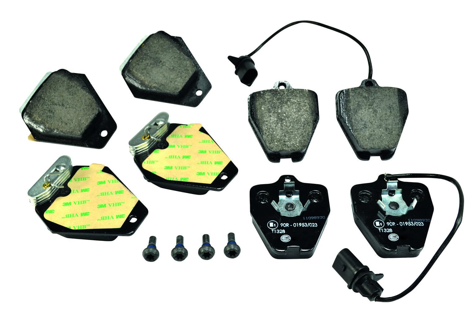 HELLA Bremsbeläge vorne - mit Warnkontakt - vier Bremsbeläge pro Set - T1328 - für u.a. AUDI - 8DB 355 010-191 HELLA Bremsbeläge vorne - mit Warnkontakt - vier Bremsbeläge pro Set - T1328 - für u.a. AUDI - 8DB 355 010-191 von Hella