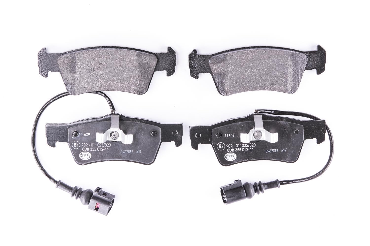 HELLA PAGID 8DB 355 012-441 Bremsbelagsatz - T1609 - Dicke/Stärke: 19mm - Bremssystem: Teves - mit integriertem Verschleißwarnkontakt - für u.a. VOLKSWAGEN HELLA PAGID 8DB 355 012-441 Bremsbelagsatz - T1609 - Dicke/Stärke: 19mm - Bremssystem: Teves - mit integriertem Verschleißwarnkontakt - für u.a. VOLKSWAGEN von Hella