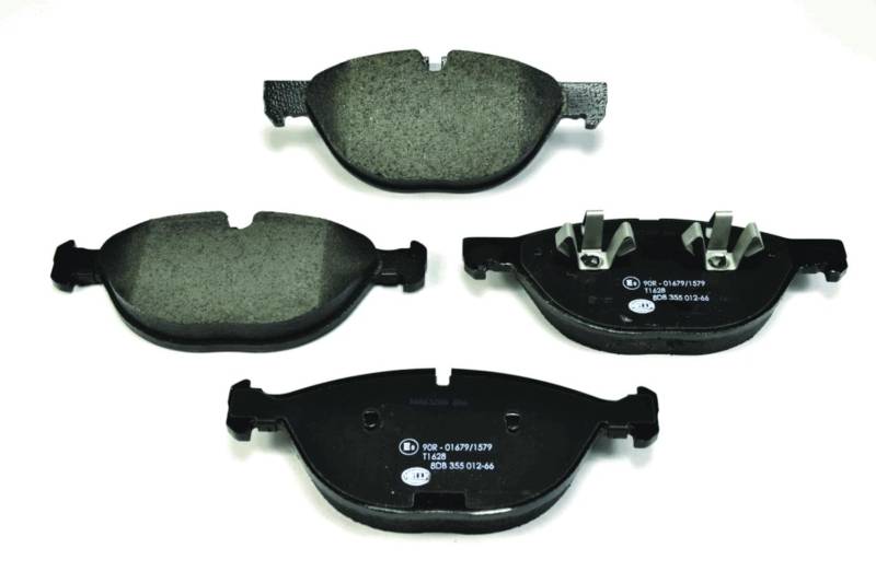 HELLA Bremsbeläge vorne - für Verschleißwarnanzeiger vorbereitet - vier Bremsbeläge pro Set - T1628 - für u.a. BMW - 8DB 355 012-661 von Hella