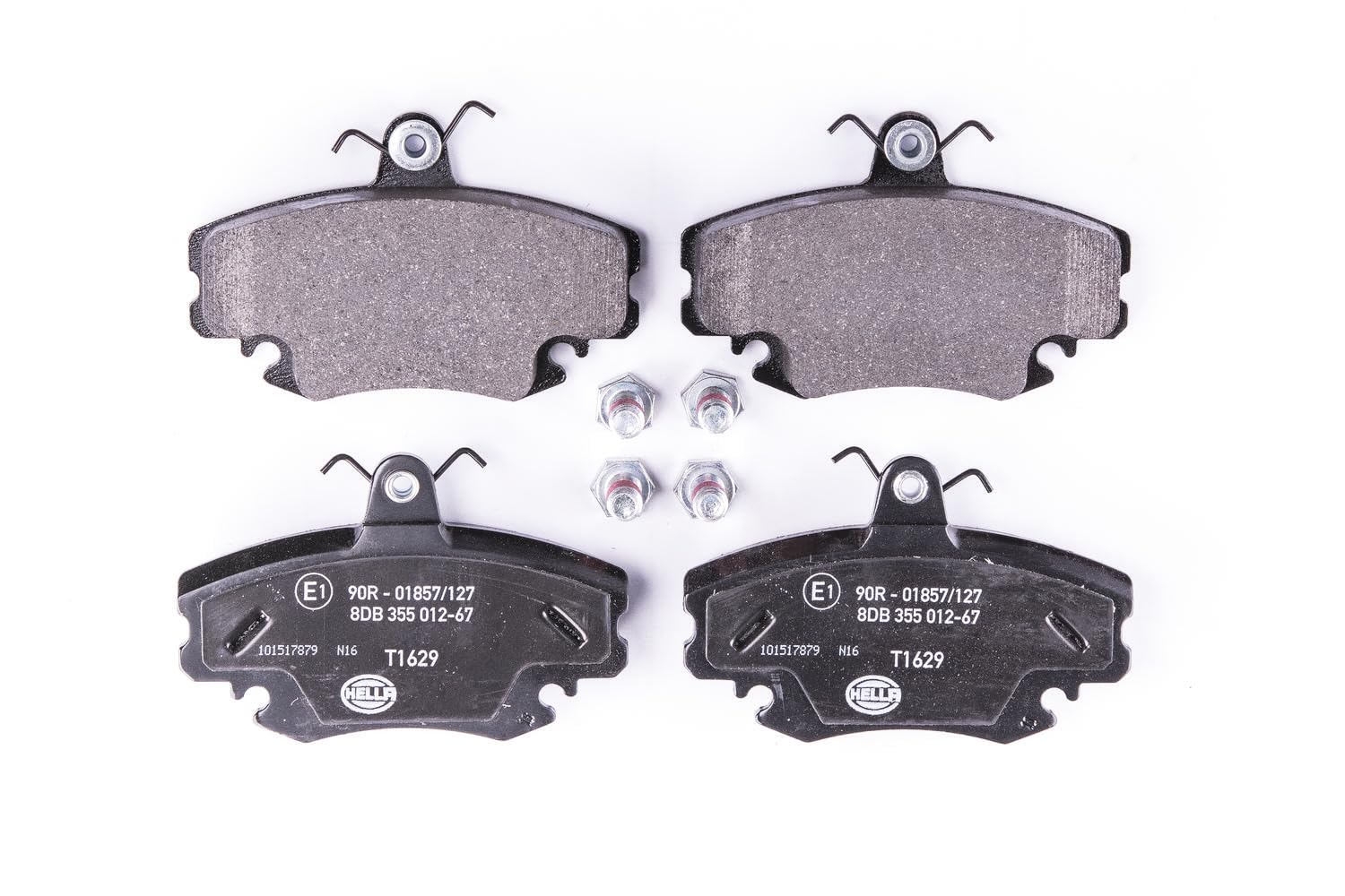 HELLA Bremsbeläge vorne - nicht für Verschleißwarnanzeiger vorbereitet - vier Bremsbeläge pro Set - T1629 - für u.a. ALPINE / DACIA / LADA / NISSAN / PEUGEOT - 8DB 355 012-671 HELLA Bremsbeläge vorne - nicht für Verschleißwarnanzeiger vorbereitet - vier Bremsbeläge pro Set - T1629 - für u.a. ALPINE / DACIA / LADA / NISSAN / PEUGEOT - 8DB 355 012-671 von Hella