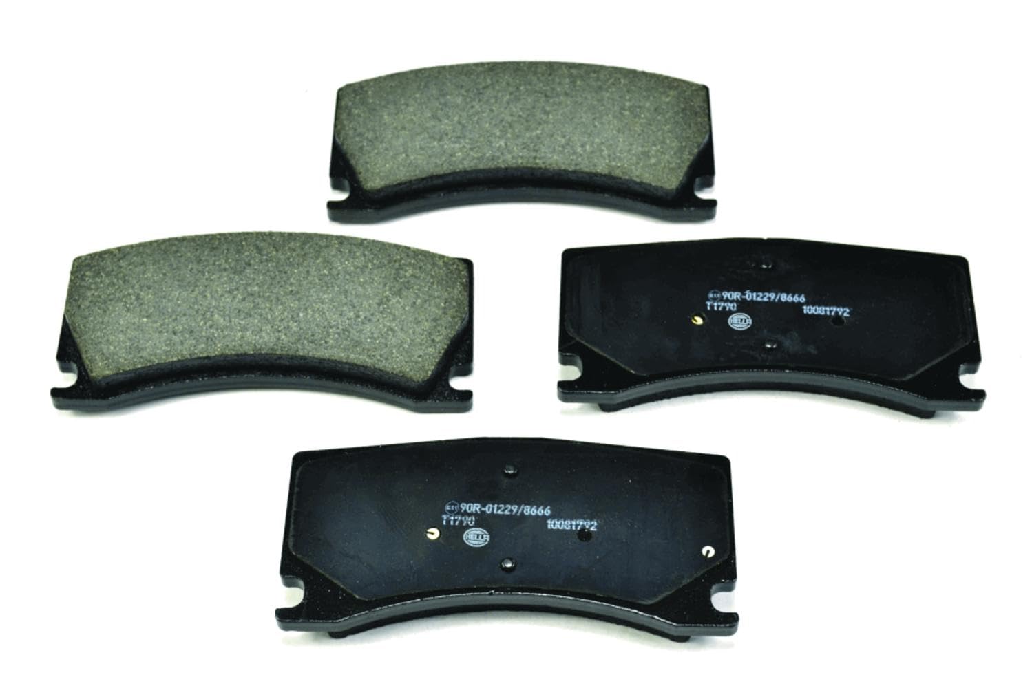 HELLA Bremsbeläge vorne; hinten - nicht für Verschleißwarnanzeiger vorbereitet - vier Bremsbeläge pro Set - T1790 - für u.a. JAGUAR / PEUGEOT - 8DB 355 014-101 HELLA Bremsbeläge vorne; hinten - nicht für Verschleißwarnanzeiger vorbereitet - vier Bremsbeläge pro Set - T1790 - für u.a. JAGUAR / PEUGEOT - 8DB 355 014-101 von Hella