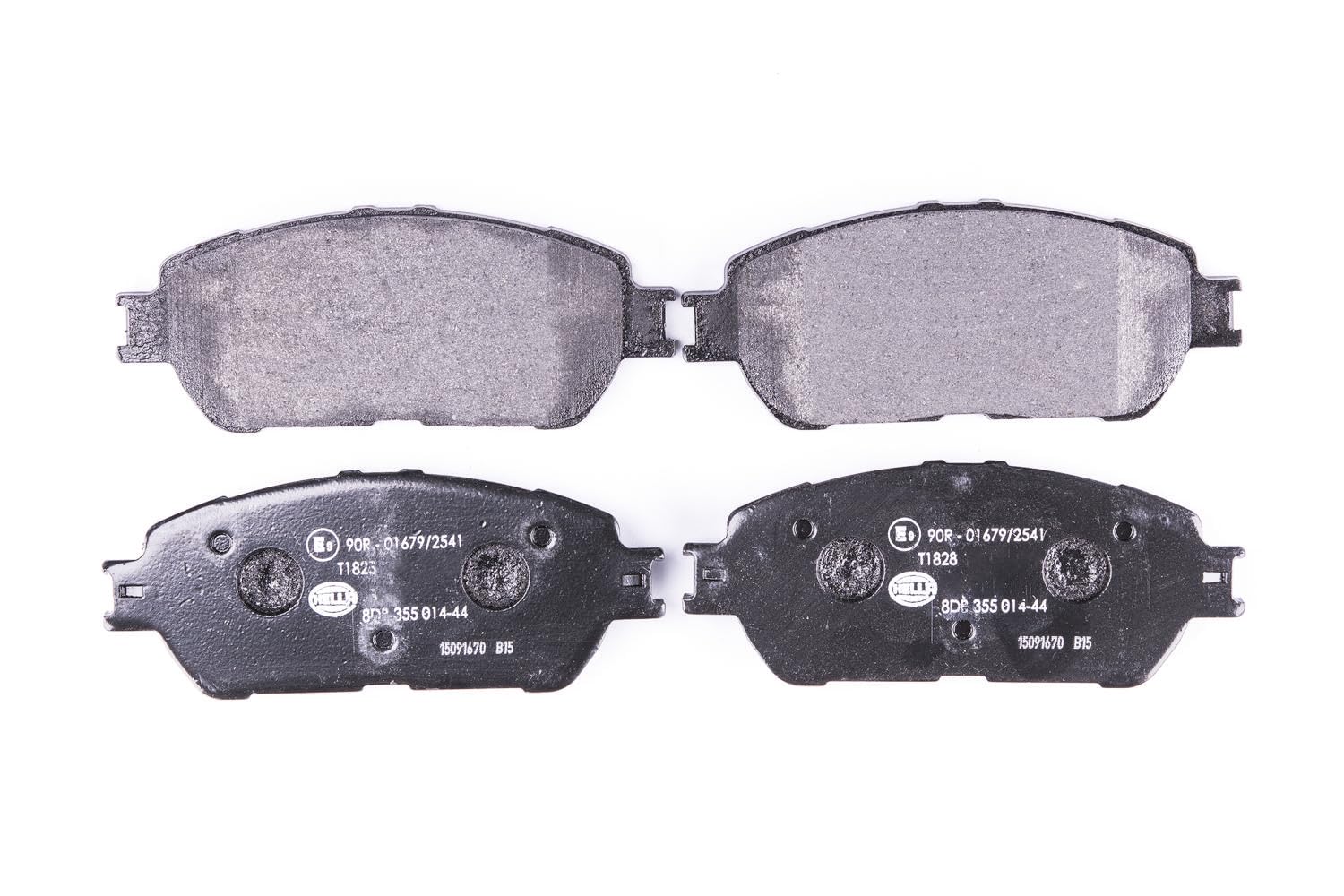 HELLA Bremsbeläge vorne - für Verschleißwarnanzeiger vorbereitet - vier Bremsbeläge pro Set - T1828 - für u.a. LEXUS / TOYOTA - 8DB 355 014-441 HELLA Bremsbeläge vorne - für Verschleißwarnanzeiger vorbereitet - vier Bremsbeläge pro Set - T1828 - für u.a. LEXUS / TOYOTA - 8DB 355 014-441 von Hella
