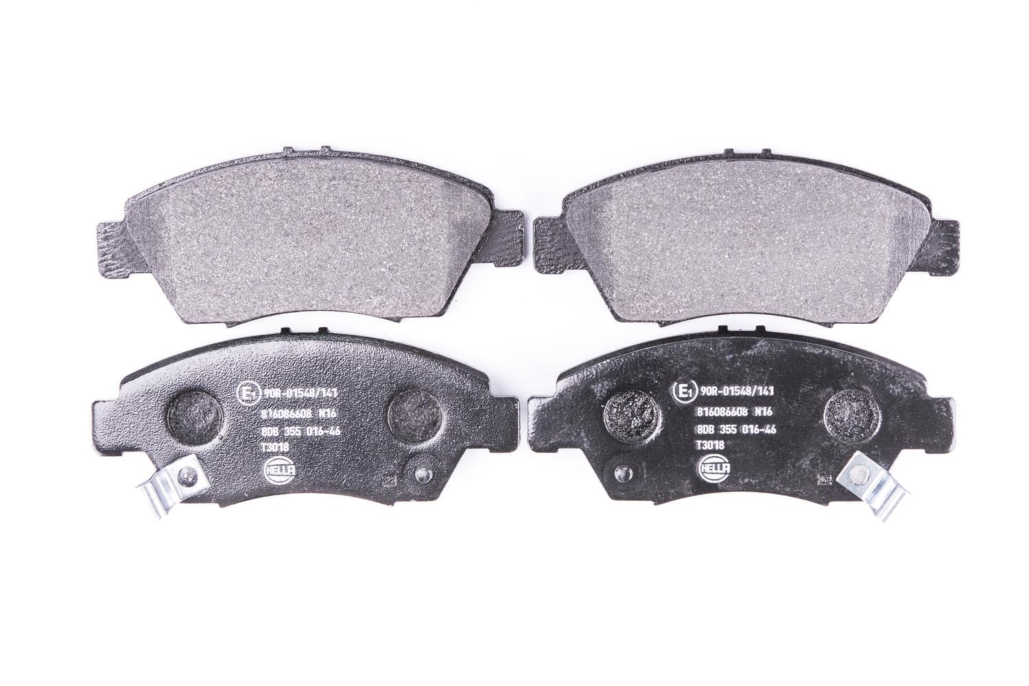HELLA Bremsbeläge vorne - mit akustischer Verschleißwarnung - vier Bremsbeläge pro Set - T3018 - für u.a. ACURA / HONDA - 8DB 355 016-461 HELLA Bremsbeläge vorne - mit akustischer Verschleißwarnung - vier Bremsbeläge pro Set - T3018 - für u.a. ACURA / HONDA - 8DB 355 016-461 von Hella