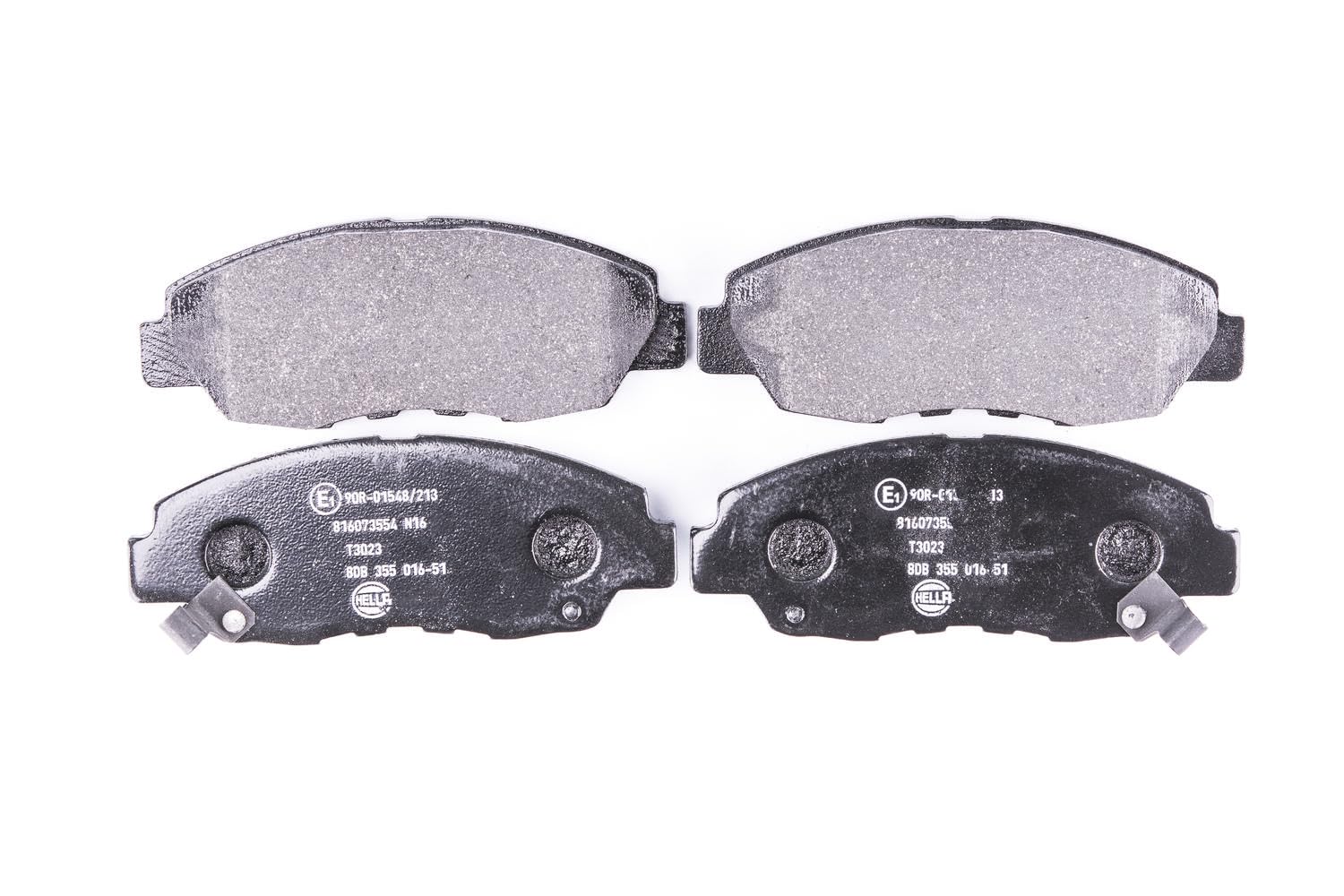 HELLA Bremsbeläge vorne - mit akustischer Verschleißwarnung - vier Bremsbeläge pro Set - T3023 - für u.a. HONDA - 8DB 355 016-511 HELLA Bremsbeläge vorne - mit akustischer Verschleißwarnung - vier Bremsbeläge pro Set - T3023 - für u.a. HONDA - 8DB 355 016-511 von Hella