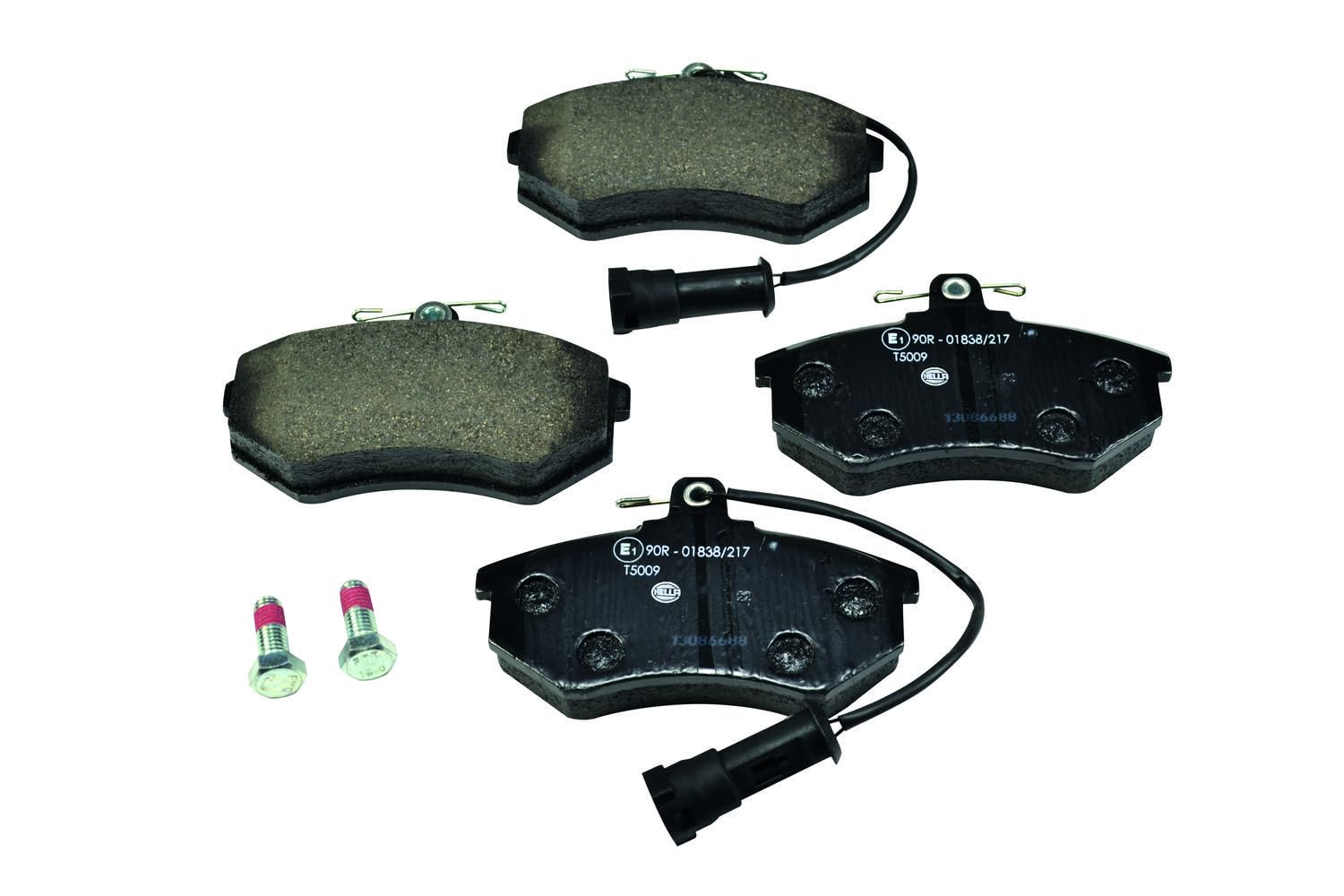 HELLA Bremsbeläge vorne - mit Warnkontakt - vier Bremsbeläge pro Set - T5009 - für u.a. AUDI - 8DB 355 017-651 HELLA Bremsbeläge vorne - mit Warnkontakt - vier Bremsbeläge pro Set - T5009 - für u.a. AUDI - 8DB 355 017-651 von Hella