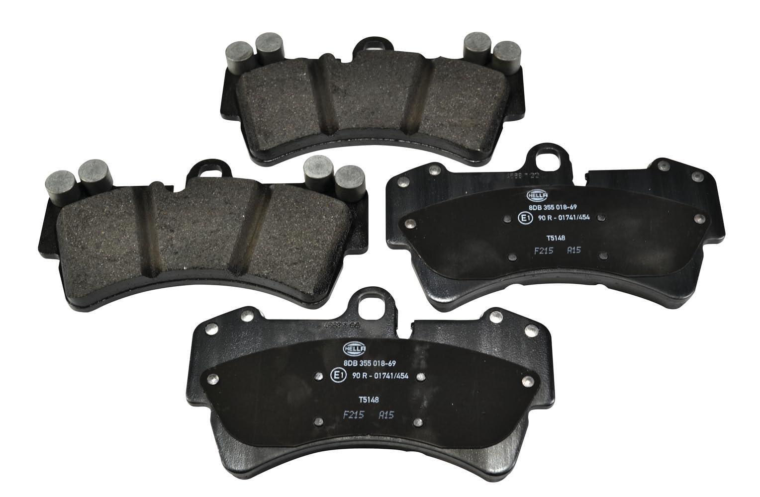 HELLA Bremsbeläge vorne - für Verschleißwarnanzeiger vorbereitet - vier Bremsbeläge pro Set - T5148 - für u.a. AUDI / PORSCHE / VOLKSWAGEN - 8DB 355 018-691 HELLA Bremsbeläge vorne - für Verschleißwarnanzeiger vorbereitet - vier Bremsbeläge pro Set - T5148 - für u.a. AUDI / PORSCHE / VOLKSWAGEN - 8DB 355 018-691 von Hella