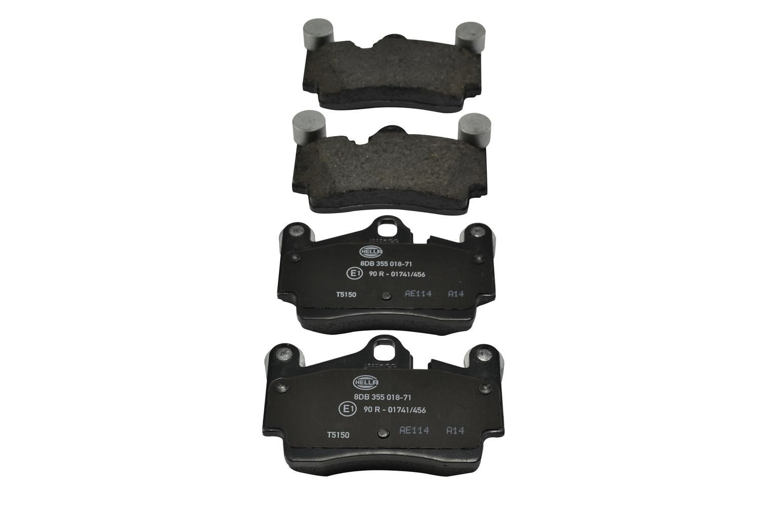 HELLA Bremsbeläge hinten - für Verschleißwarnanzeiger vorbereitet - vier Bremsbeläge pro Set - T5150 - für u.a. AUDI / PORSCHE / VOLKSWAGEN - 8DB 355 018-711 HELLA Bremsbeläge hinten - für Verschleißwarnanzeiger vorbereitet - vier Bremsbeläge pro Set - T5150 - für u.a. AUDI / PORSCHE / VOLKSWAGEN - 8DB 355 018-711 von Hella