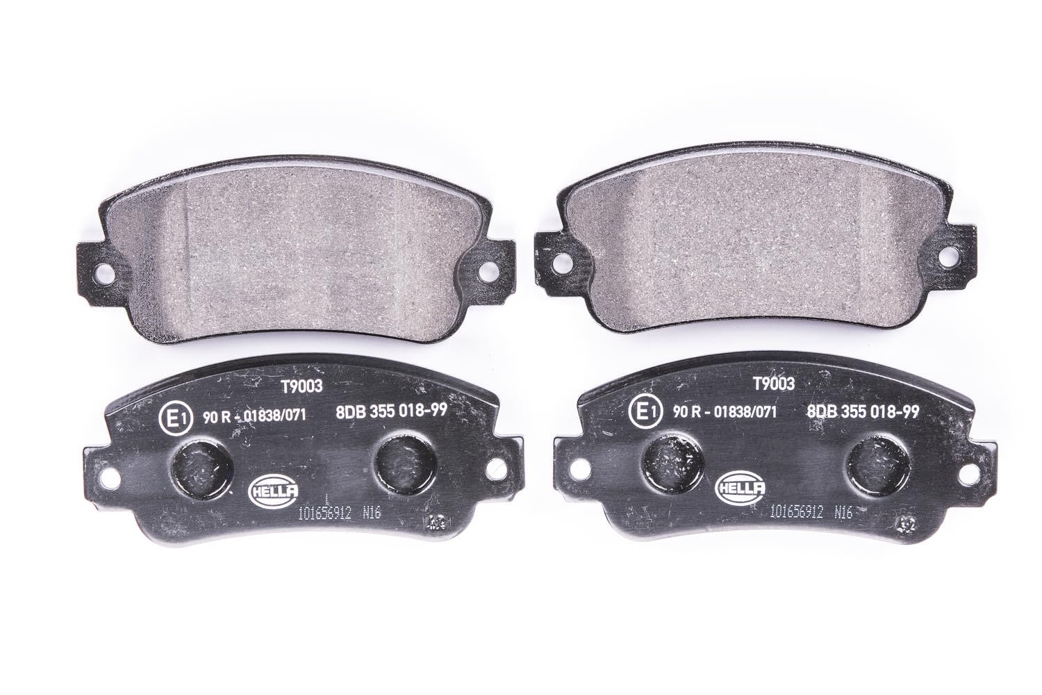 HELLA Bremsbeläge vorne - nicht für Verschleißwarnanzeiger vorbereitet - vier Bremsbeläge pro Set - T9003 - für u.a. AUTOBIANCHI / FIAT / LANCIA / SEAT - 8DB 355 018-991 HELLA Bremsbeläge vorne - nicht für Verschleißwarnanzeiger vorbereitet - vier Bremsbeläge pro Set - T9003 - für u.a. AUTOBIANCHI / FIAT / LANCIA / SEAT - 8DB 355 018-991 von Hella