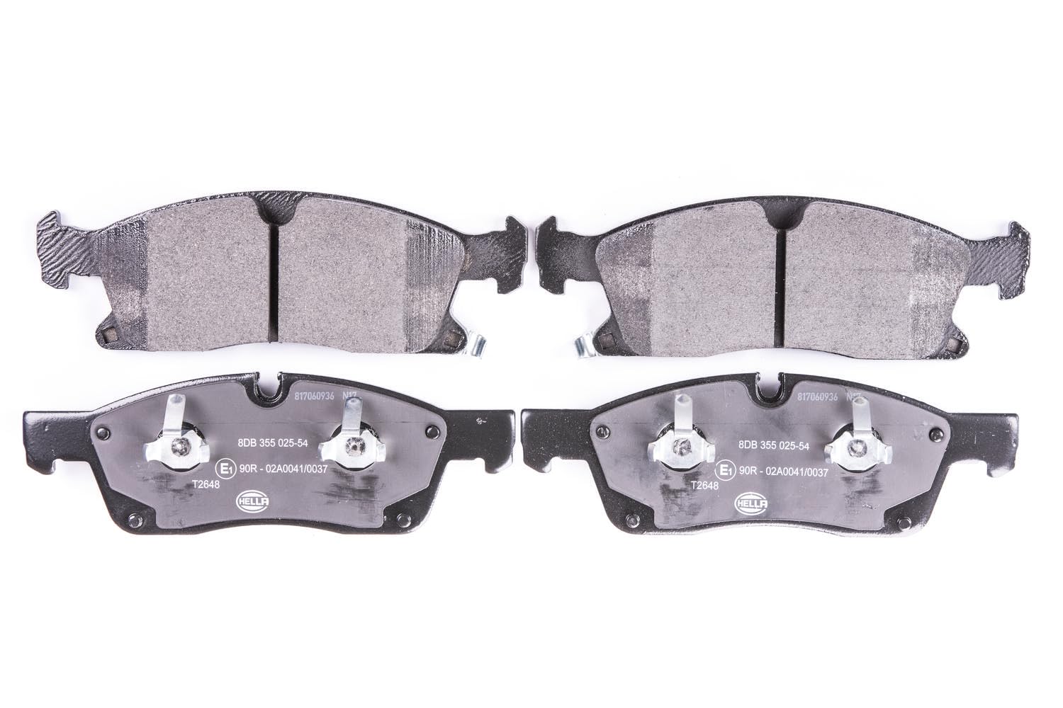 HELLA Bremsbeläge vorne - mit akustischer Verschleißwarnung - vier Bremsbeläge pro Set - T2648 - für u.a. JEEP - 8DB 355 025-541 HELLA Bremsbeläge vorne - mit akustischer Verschleißwarnung - vier Bremsbeläge pro Set - T2648 - für u.a. JEEP - 8DB 355 025-541 von Hella