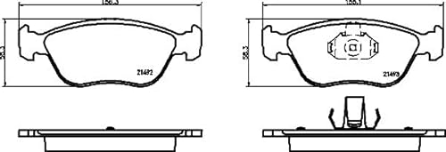 HELLA 8DB 355 032-971 Bremsbeläge - nicht für Verschleißwarnanzeiger vorbereitet - T2217 - für u.a. VOLVO HELLA 8DB 355 032-971 Bremsbeläge - nicht für Verschleißwarnanzeiger vorbereitet - T2217 - für u.a. VOLVO von Hella