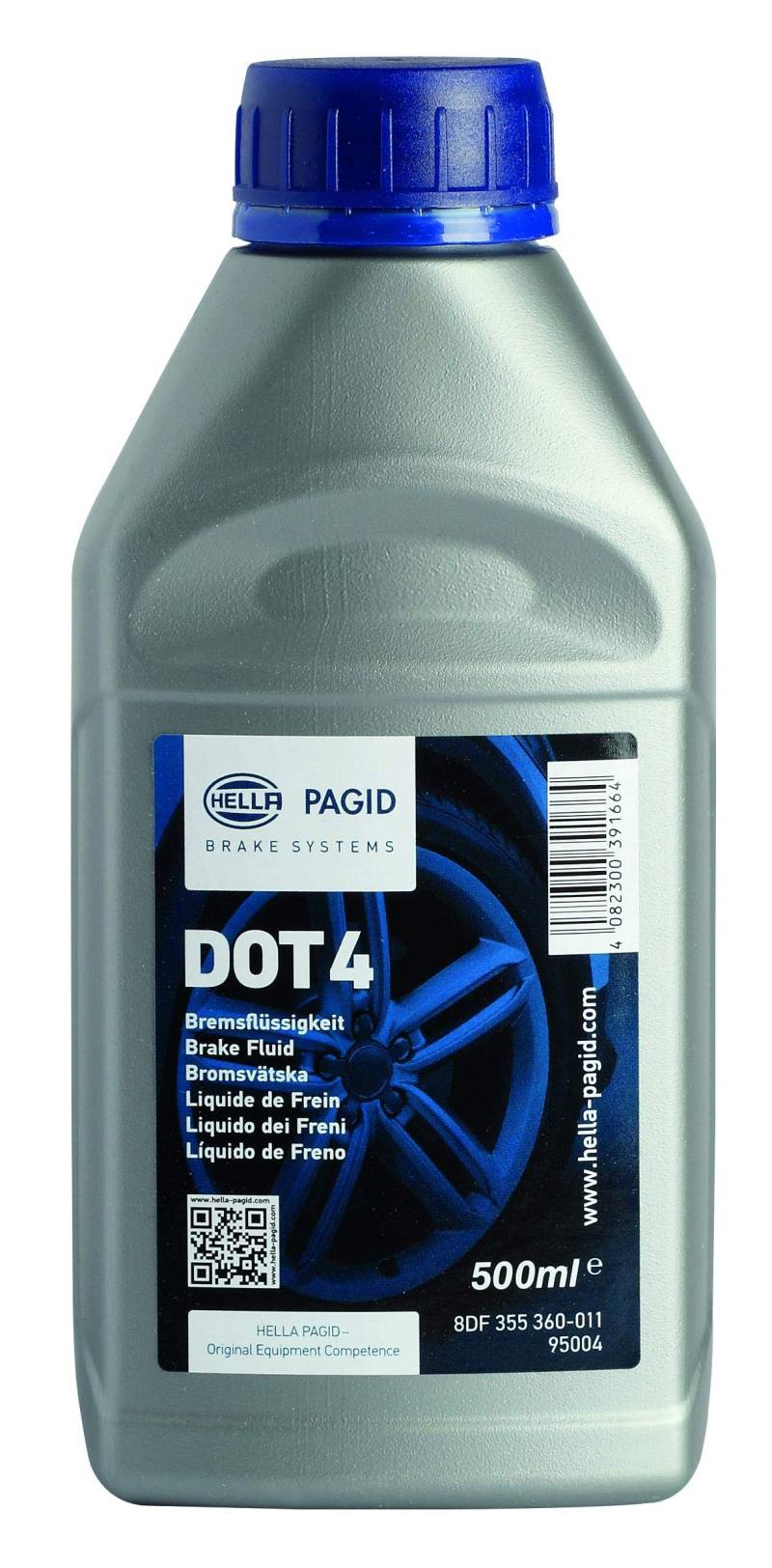HELLA 8DF 355 360-011 Bremsflüssigkeit 95004 - DOT 4 - Flasche - 0.5L von Hella