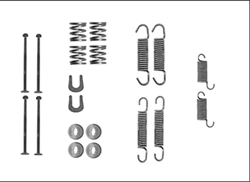 HELLA 8DZ 355 206-041 Zubehörsatz, Bremsbacken - X0255 - Bremssystem: Akebono - für u.a. NISSAN HELLA 8DZ 355 206-041 Zubehörsatz, Bremsbacken - X0255 - Bremssystem: Akebono - für u.a. NISSAN von Hella