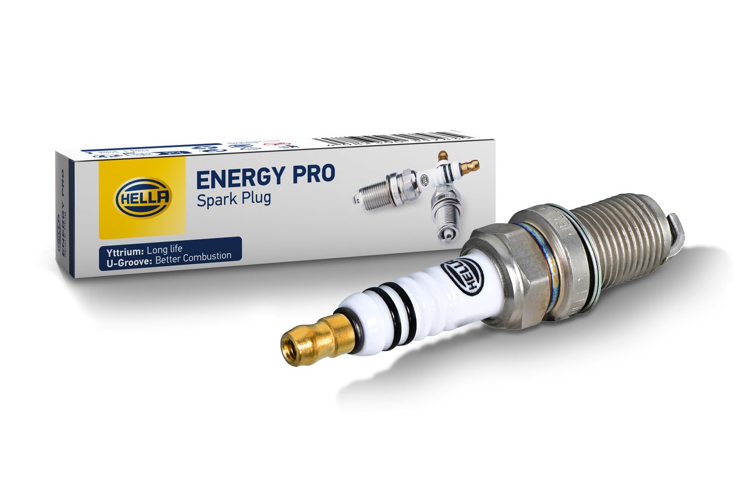 HELLA 8EH 188 704-051 Zündkerze - Energy Pro YM7RCP-8U - SW: 16 - Gewindelänge: 19mm - Außengewinde: 14mm - E.A.: 0.8mm von Hella