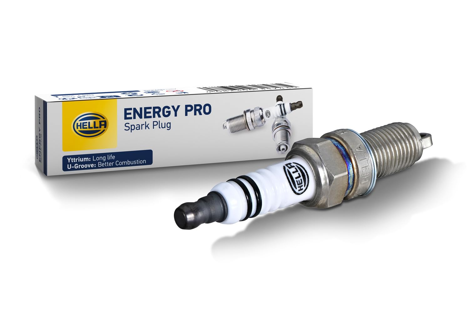 HELLA 8EH 188 704-101 Zündkerze - Energy Pro YFM9RCP-9U - SW: 16 - Gewindelänge: 19mm - Außengewinde: 12mm - E.A.: 0.9mm von Hella