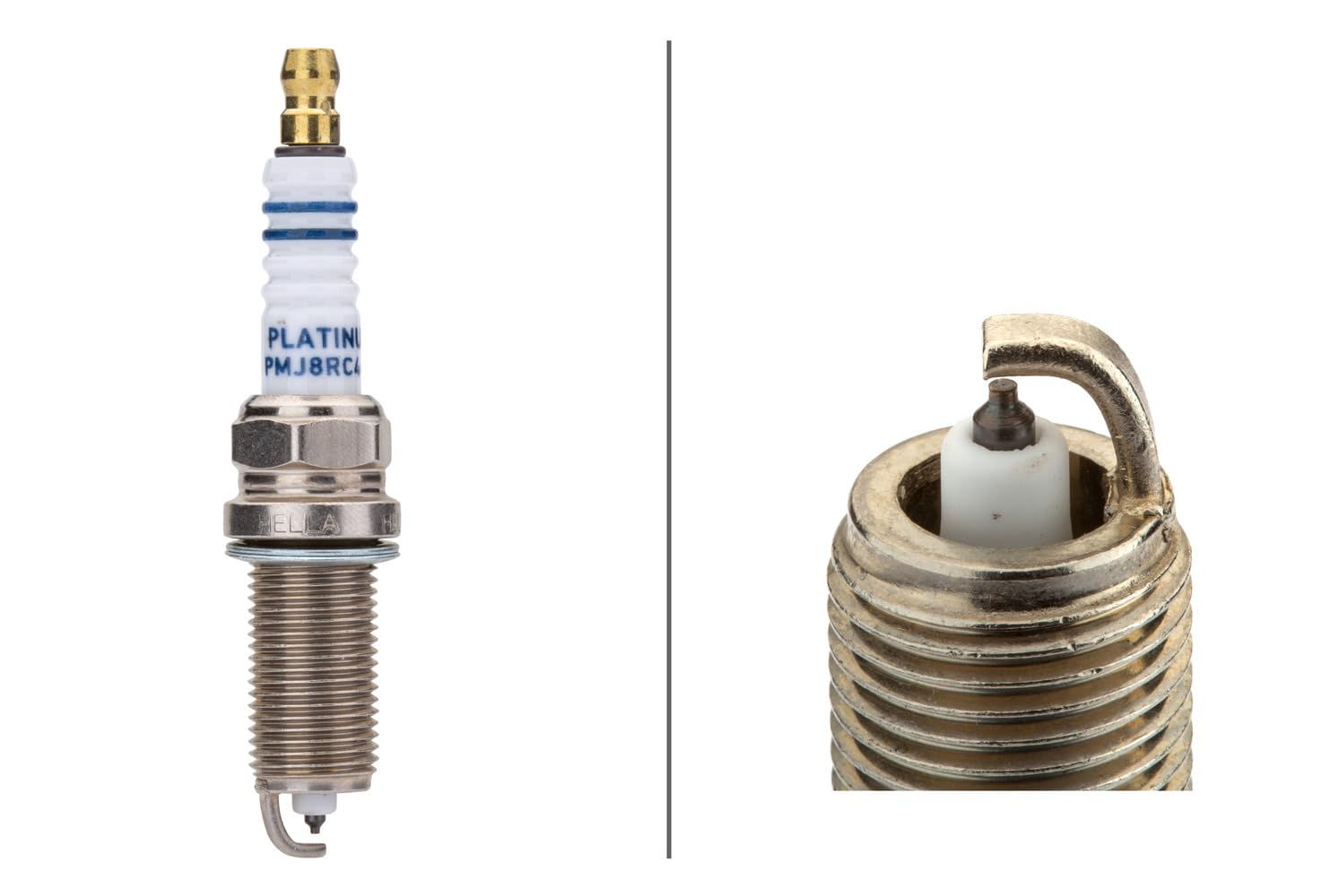 HELLA 8EH 188 705-081 Zündkerze - Platinum PMJ8RC4-10 - Schlüsselweite: 16 - Gewindelänge: 26.5mm - Elektrodenabstand: 1.0mm HELLA 8EH 188 705-081 Zündkerze - Platinum PMJ8RC4-10 - Schlüsselweite: 16 - Gewindelänge: 26.5mm - Elektrodenabstand: 1.0mm von Hella