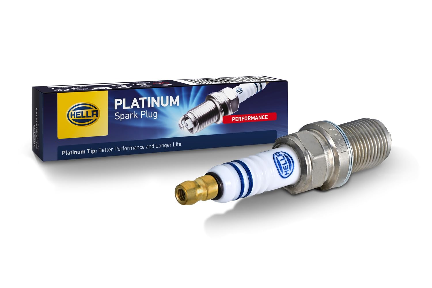 HELLA 8EH 188 705-331 Zündkerze - Platinum PM9RC-7 - SW: 16 - Gewindelänge: 19mm - E.A.: 0.7mm von Hella