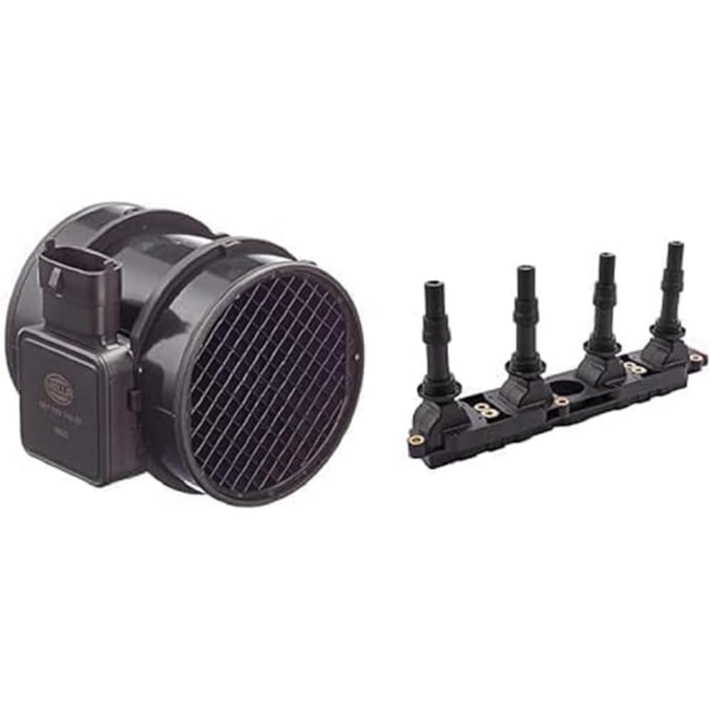 HELLA 8ET 009 142-031 Luftmassenmesser - Rohrstutzen & 5DA 358 000-041 Zündspule - 12V - 5-polig - Blockzündspule - geschraubt HELLA 8ET 009 142-031 Luftmassenmesser - Rohrstutzen & 5DA 358 000-041 Zündspule - 12V - 5-polig - Blockzündspule - geschraubt von Hella