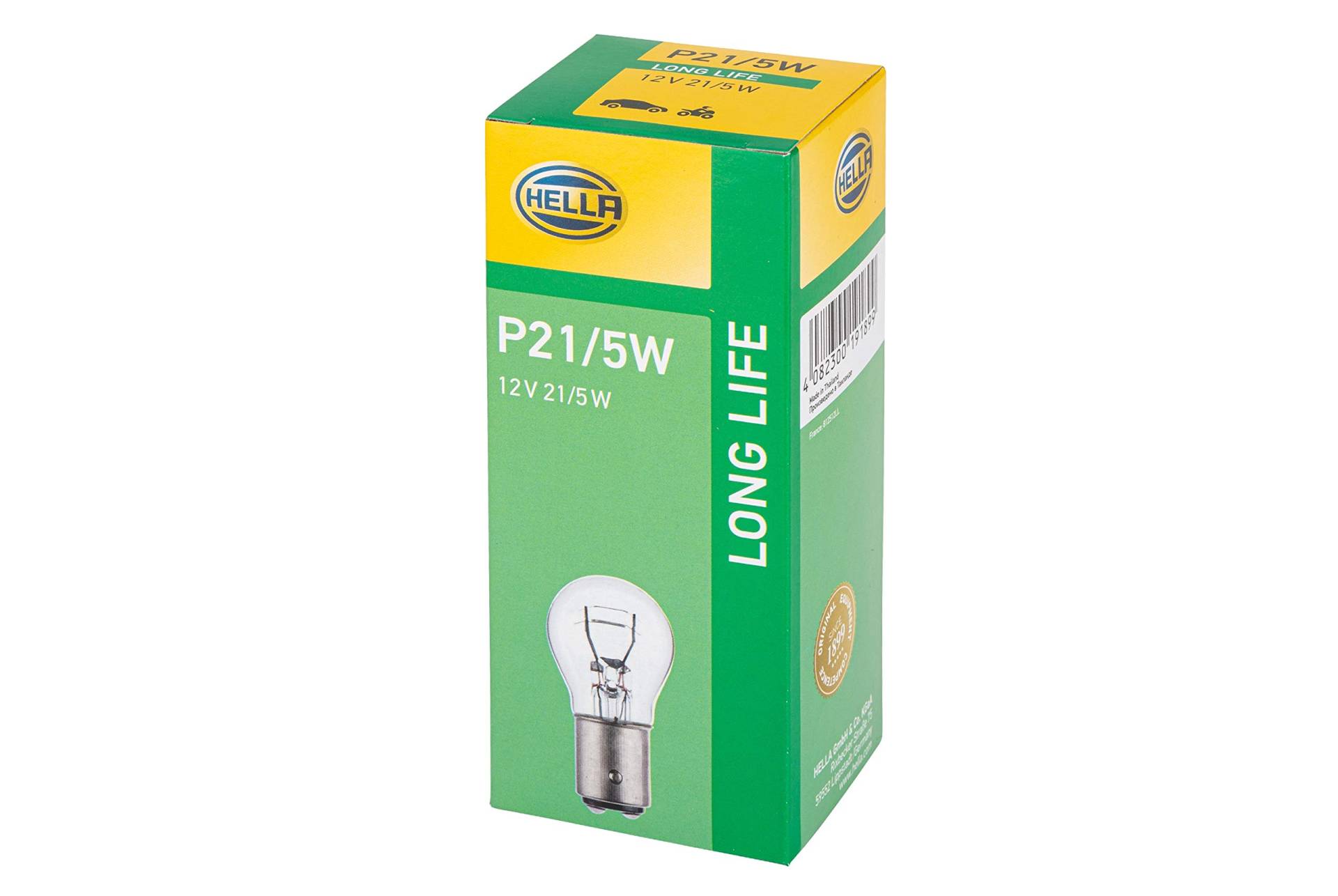 HELLA 8GD 002 078-221 Glühlampe - P21/5W - Long Life up to 3x longer lifetime - 12V - 21/5W - Sockelausführung: BAY15d - Schachtel - Menge: 10 HELLA 8GD 002 078-221 Glühlampe - P21/5W - Long Life up to 3x longer lifetime - 12V - 21/5W - Sockelausführung: BAY15d - Schachtel - Menge: 10 von Hella