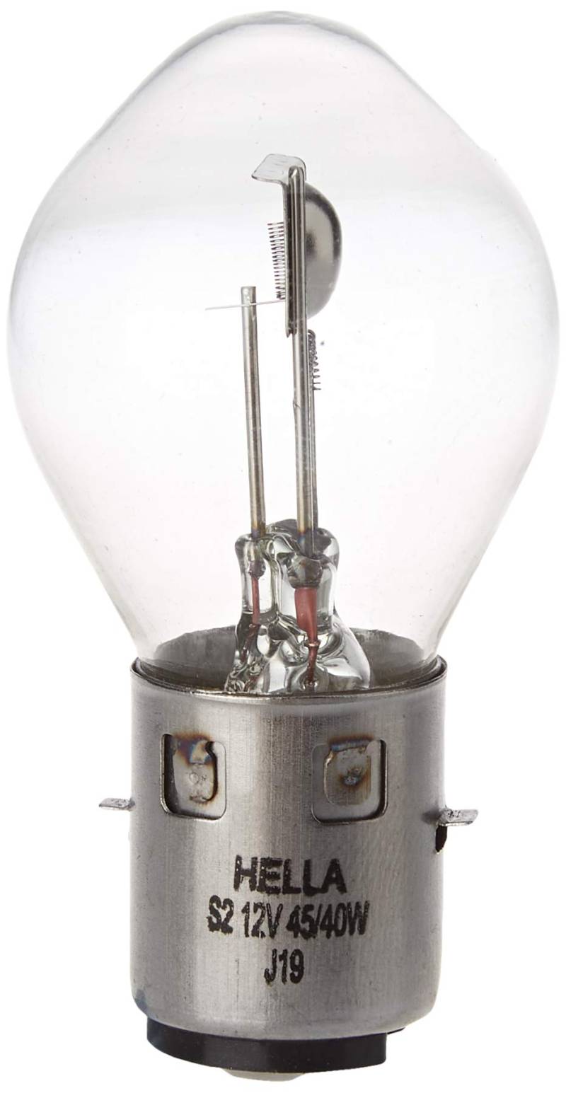 HELLA 8GD 002 084-151 Glühlampe - S2 - Standard - 12V - 45/40W - Sockelausführung: BA20d - Schachtel - Menge: 1 von Hella