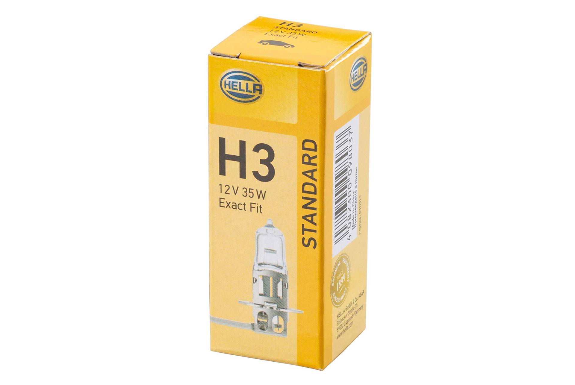 HELLA 8GH 002 090-271 Glühlampe - H3 - Standard - 12V - 35W - Sockelausführung: PK22S - Schachtel - Menge: 1 HELLA 8GH 002 090-271 Glühlampe - H3 - Standard - 12V - 35W - Sockelausführung: PK22S - Schachtel - Menge: 1 von Hella