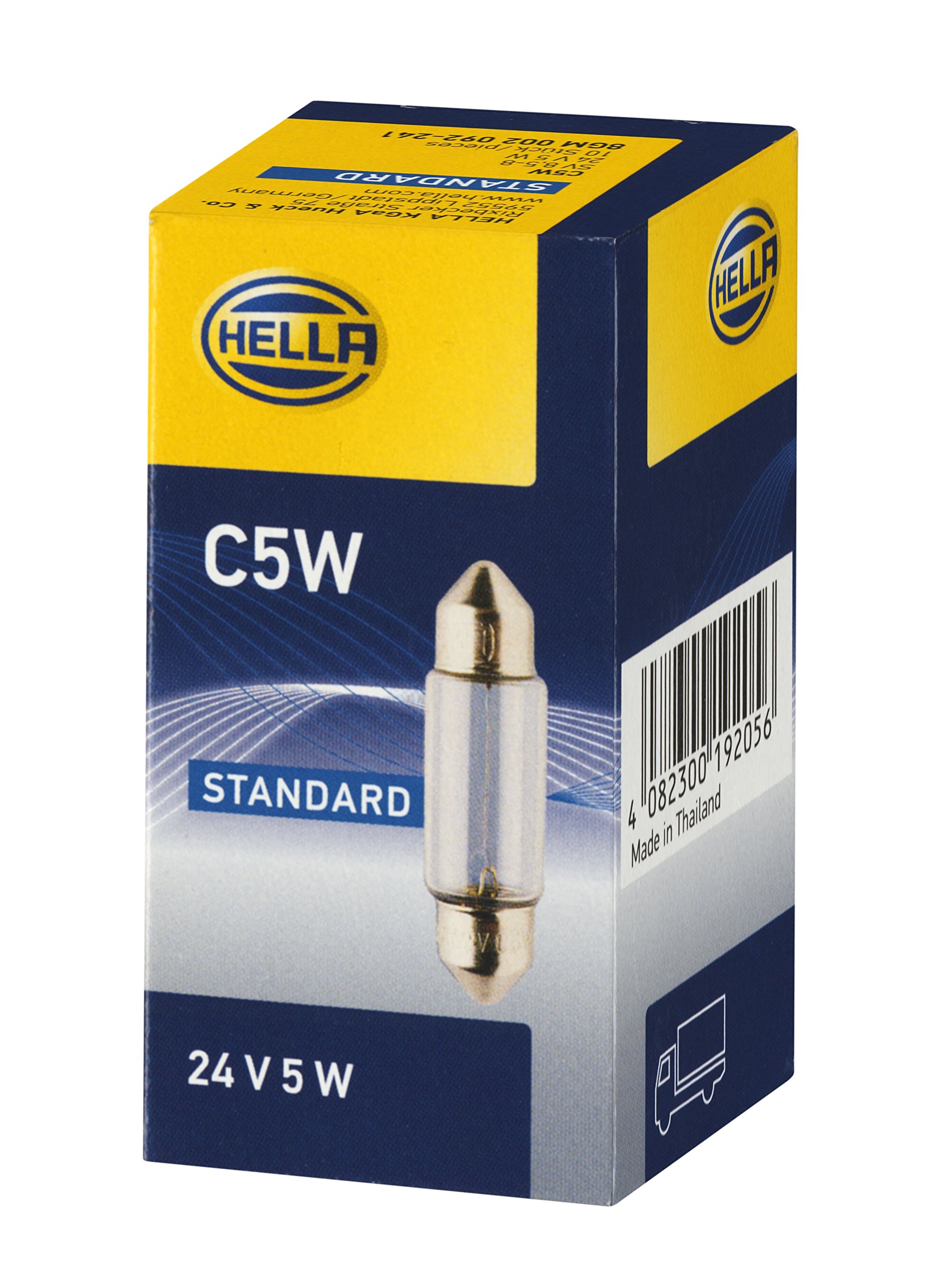 HELLA 8GM 002 092-241 Glühlampe - C5W - Heavy Duty - 24V - 5W - Sockelausführung: SV8,5-8 - Schachtel - Menge: 10 HELLA 8GM 002 092-241 Glühlampe - C5W - Heavy Duty - 24V - 5W - Sockelausführung: SV8,5-8 - Schachtel - Menge: 10 von Hella