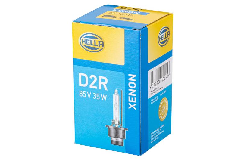 Hella 8GS 007 001-151 Glühlampe - D2R - Xenon up to 4300 Kelvin - 85V - 35W - Sockelausführung: P32d-3 - Schachtel - Menge: 1 von Hella