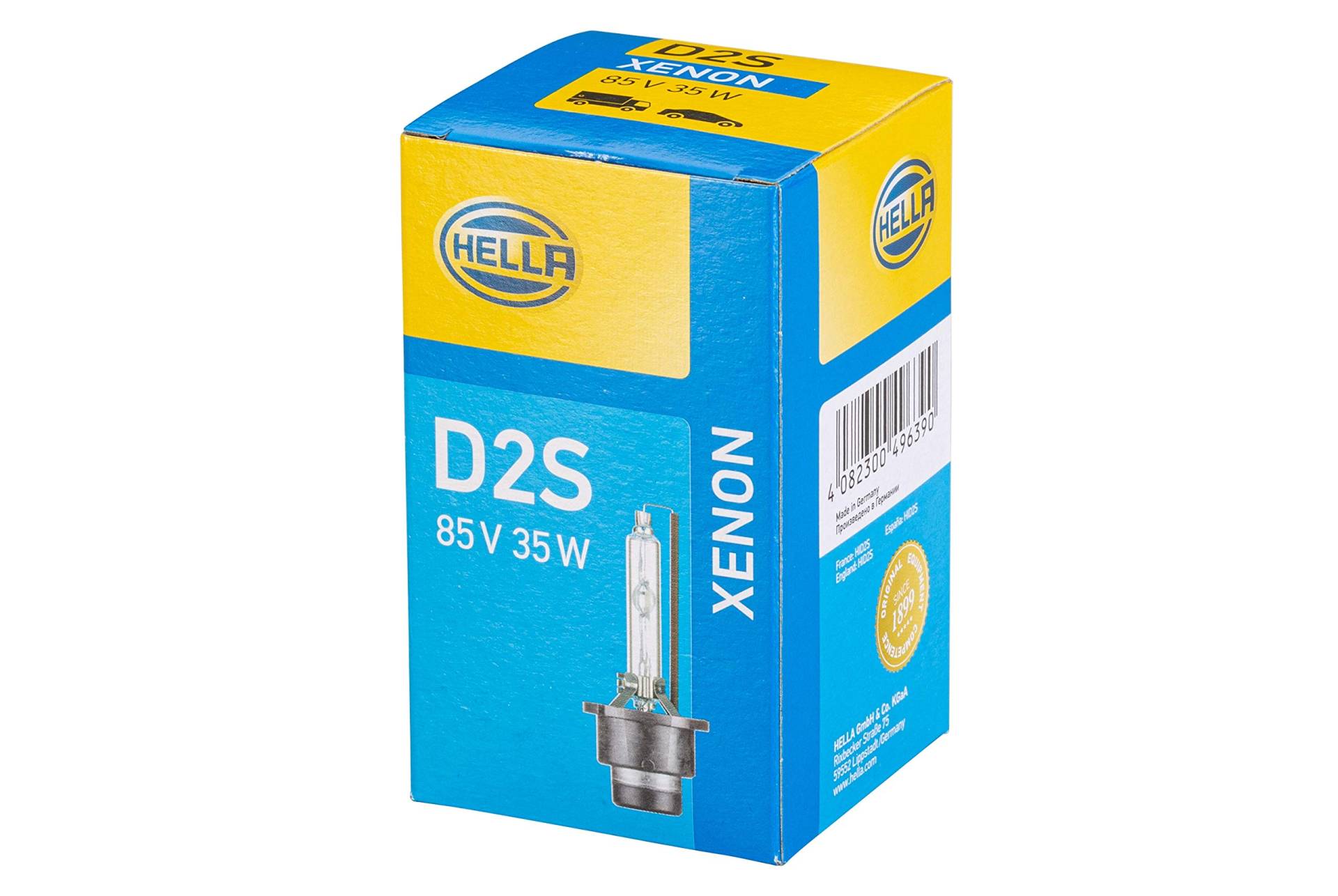 HELLA 8GS 007 949-261 Glühlampe - D2S - Xenon up to 4300 Kelvin - 85V - 35W - Sockelausführung: P32d-2 - Schachtel - Menge: 1 von Hella
