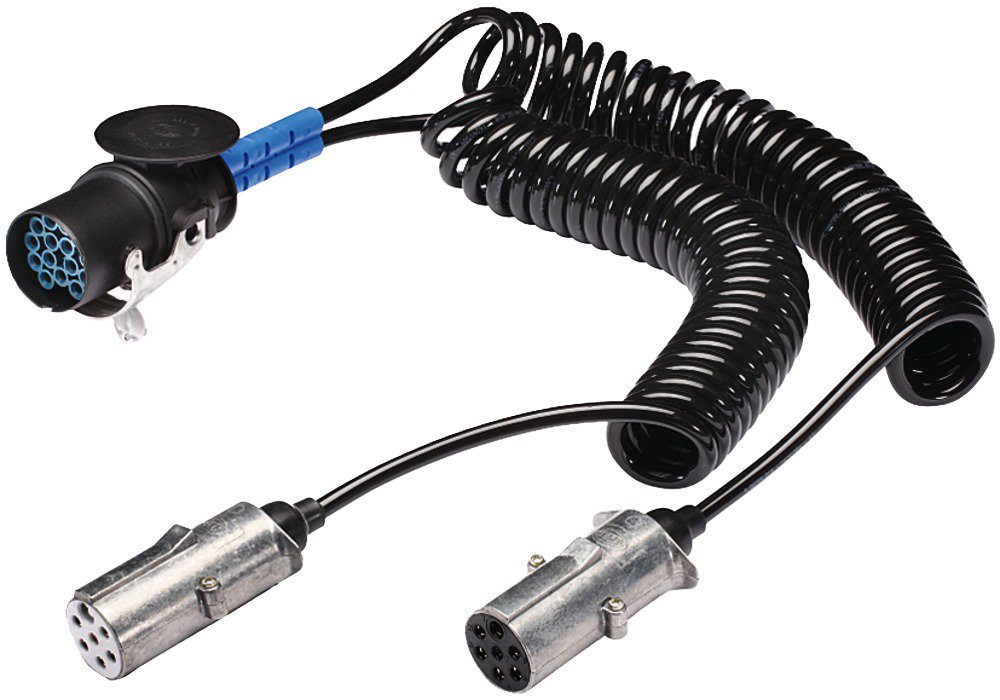 HELLA Adapterkabel, Anhängersteckdose - 24V - von 15-polig auf 2x7-polig - Länge: 450mm - PU (Polyurethan) - schwarz/silber - DIN/ISO: 12098 N-Typ/1185 N-Typ/3731 S-Typ - Menge: 1 - 8JA 005 952-041 HELLA Adapterkabel, Anhängersteckdose - 24V - von 15-polig auf 2x7-polig - Länge: 450mm - PU (Polyurethan) - schwarz/silber - DIN/ISO: 12098 N-Typ/1185 N-Typ/3731 S-Typ - Menge: 1 - 8JA 005 952-041 von Hella