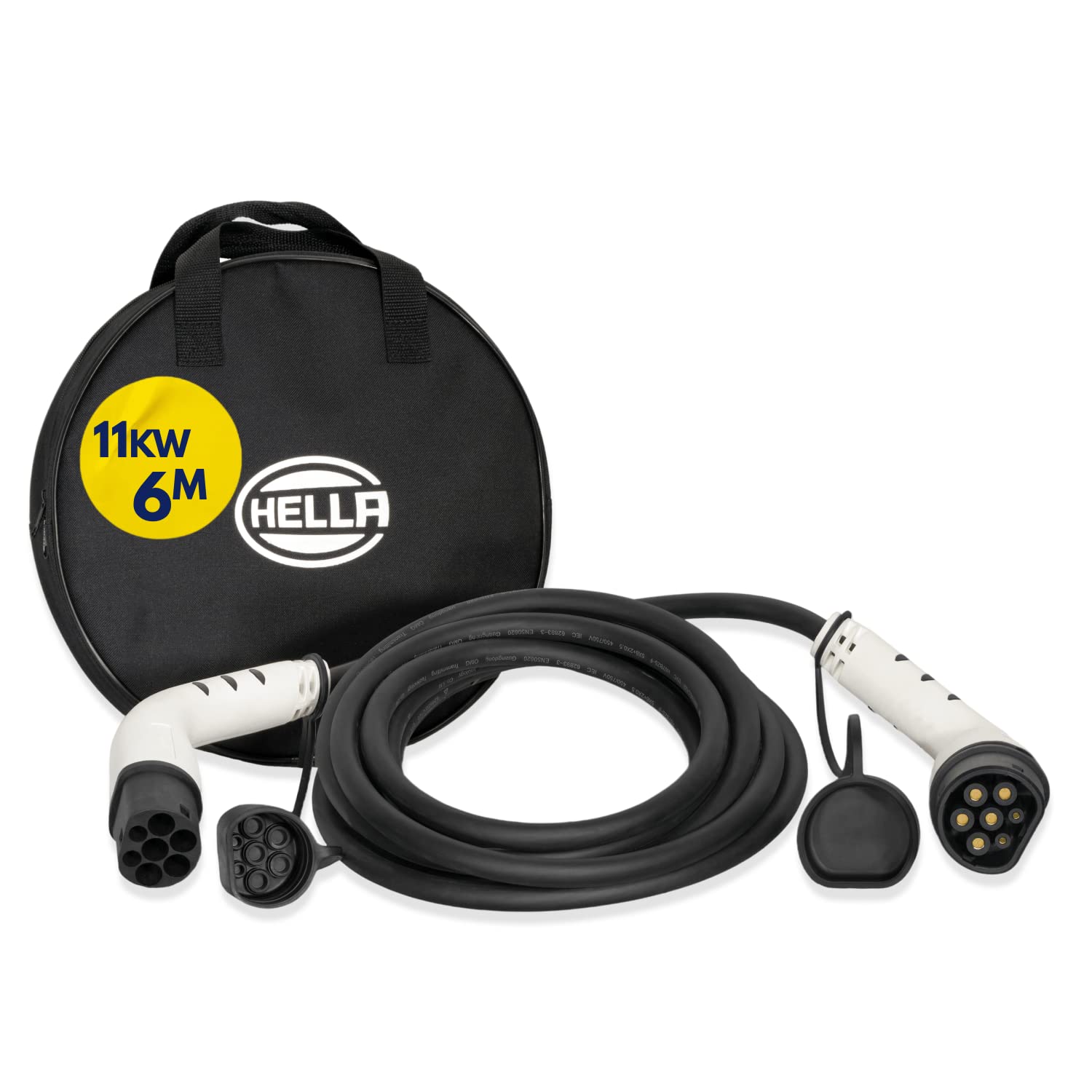 HELLA 8KE 358 255-061 Typ 2 Ladekabel 11KW für EV Elektroautos und Plug-in Hybrid - 3phasig - 16A - 6 Meter - Mode 3 Ladekabel Elektroauto weiß HELLA 8KE 358 255-061 Typ 2 Ladekabel 11KW für EV Elektroautos und Plug-in Hybrid - 3phasig - 16A - 6 Meter - Mode 3 Ladekabel Elektroauto weiß von Hella
