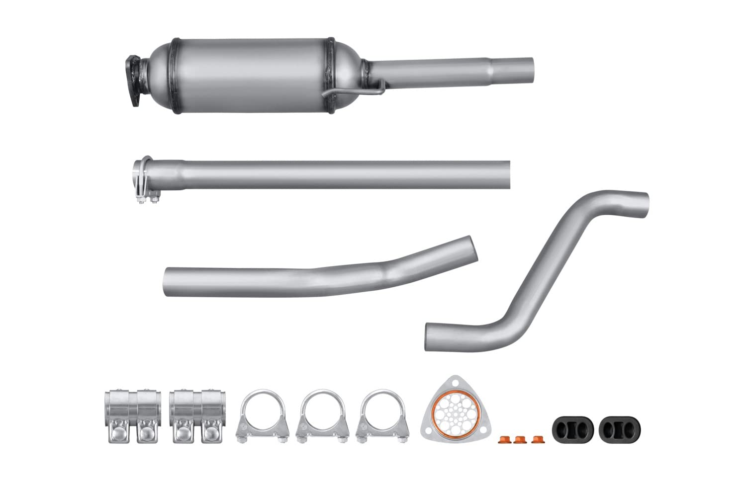 HELLA 8LG 366 070-831 Dieselpartikelfilter - Easy2Fit Kit - Euro 4 - dreiteilig - Set mit Anbauteilen - Cordierit (überwiegend Langstreckenverkehr) von Hella