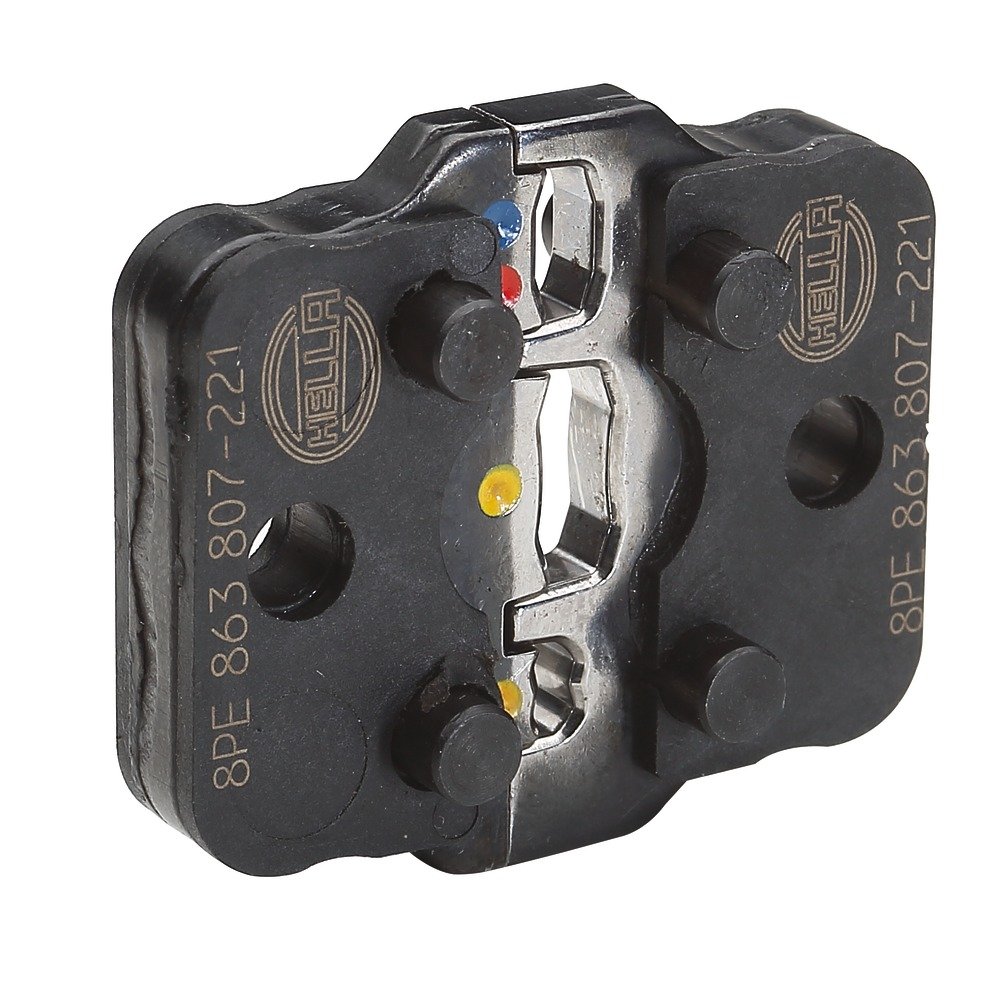HELLA Crimpzangeneinsatz - Metall - schwarz - Ø von: 0.35mm - Ø bis: 6.0mm - Profi,Typ I,II & III - 8PE 863 807-221 HELLA Crimpzangeneinsatz - Metall - schwarz - Ø von: 0.35mm - Ø bis: 6.0mm - Profi,Typ I,II & III - 8PE 863 807-221 von Hella