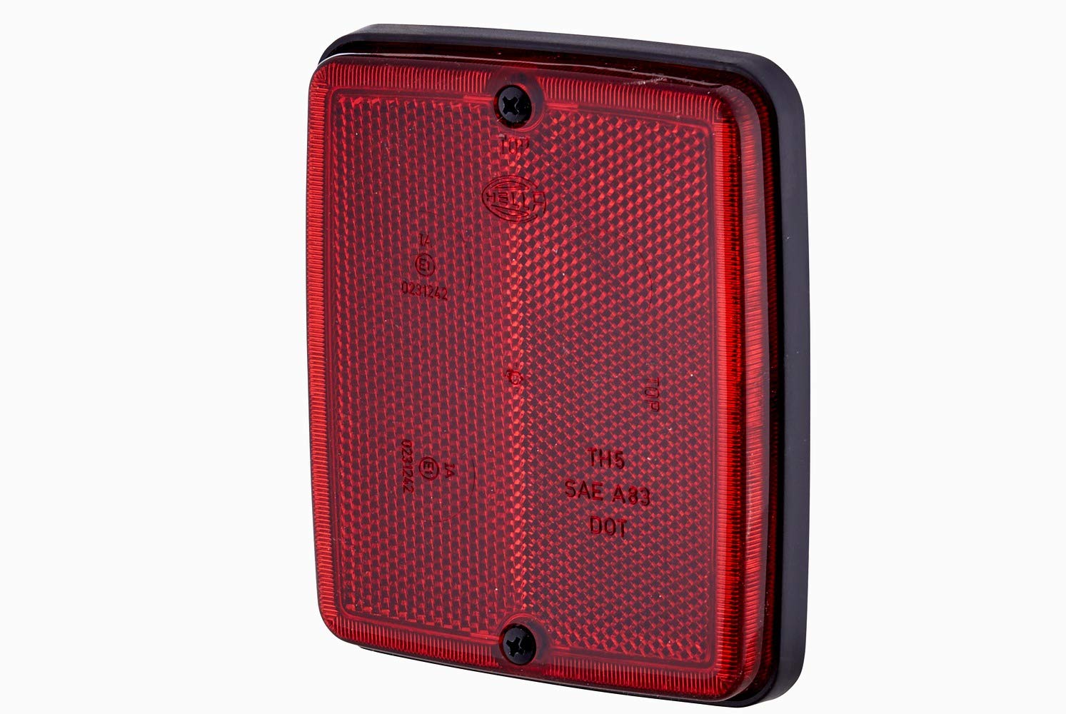 HELLA Rückstrahler - Lichtscheibenfarbe: rot - rechteckig - Anbau/Schraubanschluss - für senkrechte Befestigung - SAE - hinten - Menge: 8 - 8RA 003 660-007 HELLA Rückstrahler - Lichtscheibenfarbe: rot - rechteckig - Anbau/Schraubanschluss - für senkrechte Befestigung - SAE - hinten - Menge: 8 - 8RA 003 660-007 von Hella