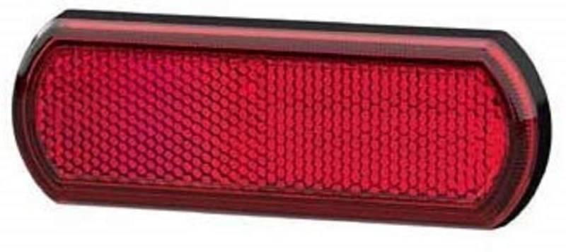 HELLA 8RA 013 403-001 Rückstrahler - Shapeline Tech - Lichtscheibenfarbe: rot - rechteckig - geklebt/Anbau - für waagerechte Befestigung - hinten - Menge: 1 von Hella