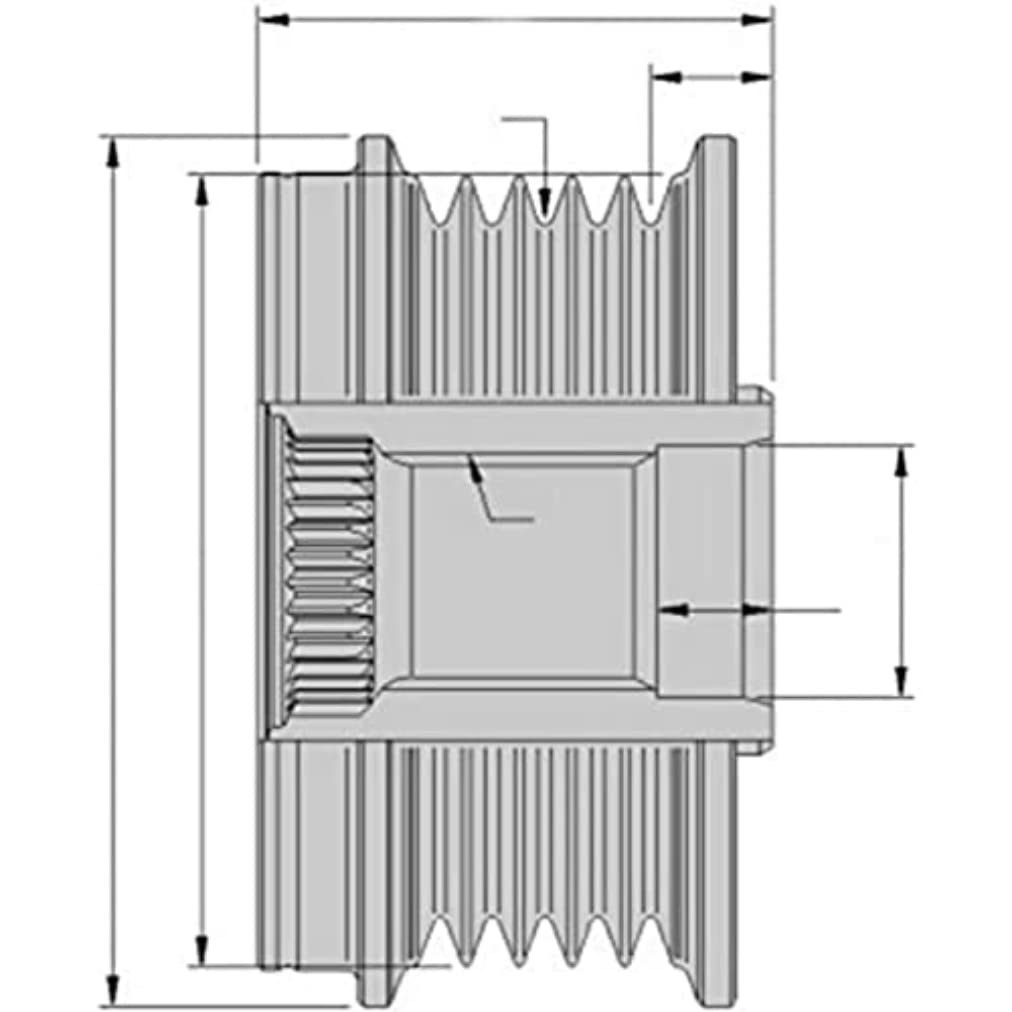 HELLA - Generatorfreilauf - Gewindemaß: M14x1,5 - Anzahl der Rillen: 7 - mit Kappe - 9XU 358 038-781 von Hella
