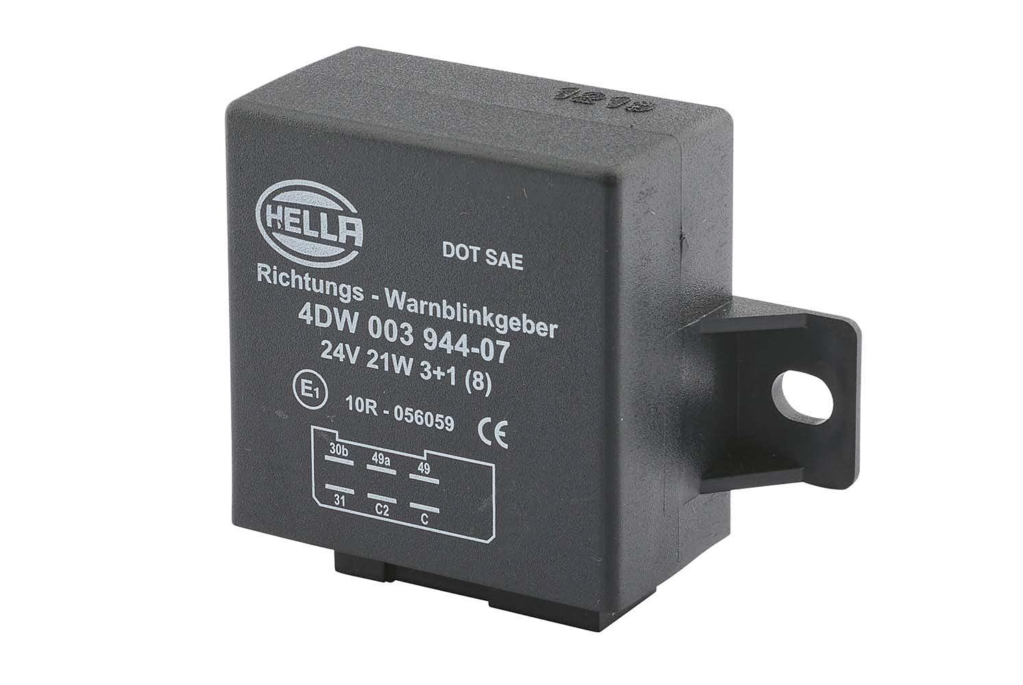 HELLA - Blinkgeber - 24V - 6-polig - Anbau/geschraubt - elektronisch - mit Halter - 4DW 003 944-071 von Hella