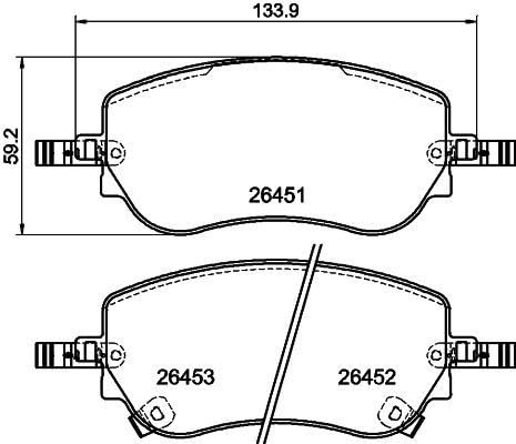 HELLA Bremsbeläge vorne - mit akustischer Verschleißwarnung - vier Bremsbeläge pro Set - T2932 - für u.a. FIAT - 8DB 355 043-861 HELLA Bremsbeläge vorne - mit akustischer Verschleißwarnung - vier Bremsbeläge pro Set - T2932 - für u.a. FIAT - 8DB 355 043-861 von Hella