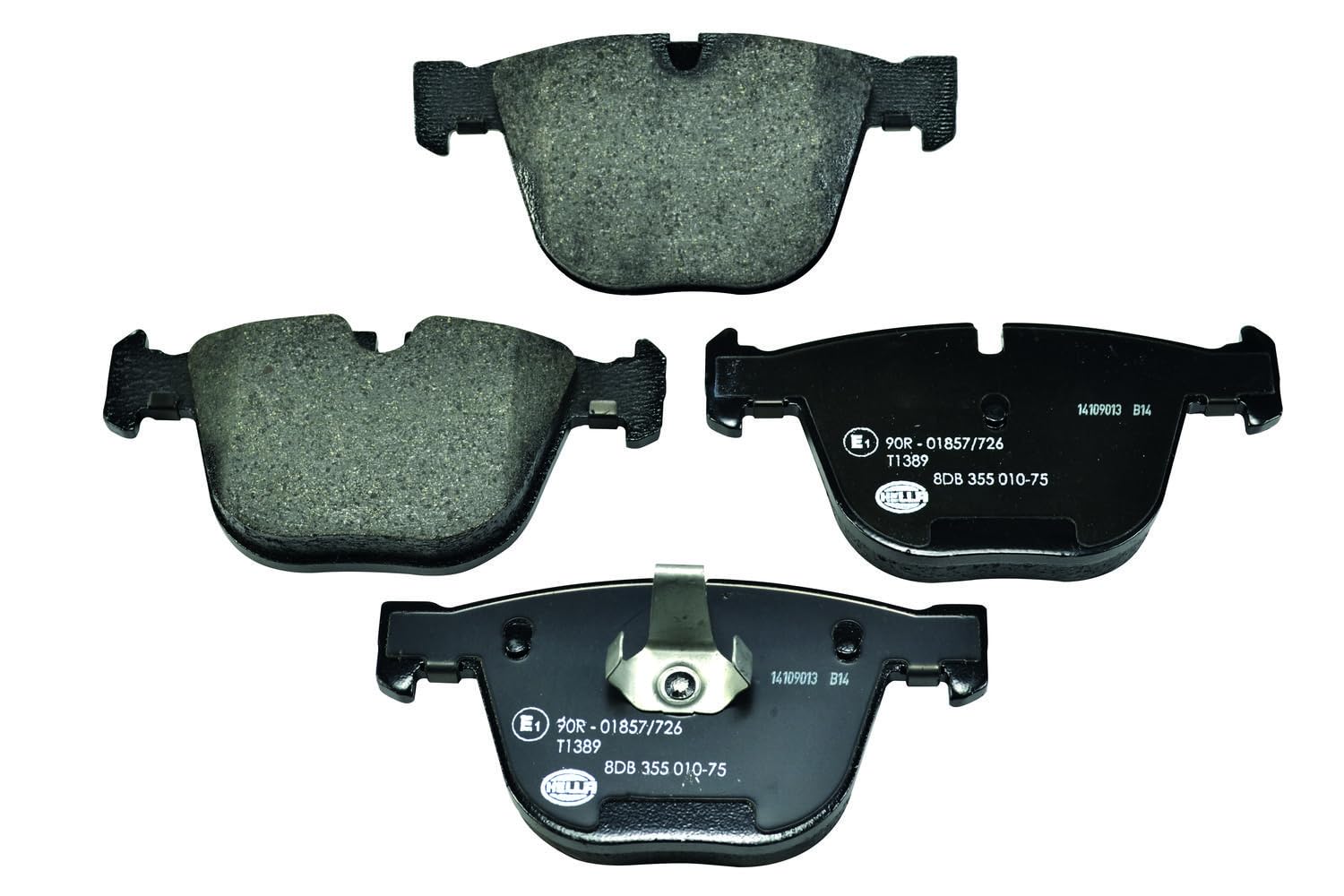 HELLA Bremsbeläge hinten - für Verschleißwarnanzeiger vorbereitet - vier Bremsbeläge pro Set - T1389 - für u.a. BMW / ROLLS-ROYCE - 8DB 355 010-751 HELLA Bremsbeläge hinten - für Verschleißwarnanzeiger vorbereitet - vier Bremsbeläge pro Set - T1389 - für u.a. BMW / ROLLS-ROYCE - 8DB 355 010-751 von Hella