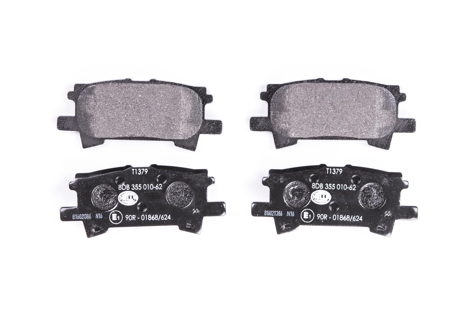 HELLA Bremsbeläge hinten - nicht für Verschleißwarnanzeiger vorbereitet - vier Bremsbeläge pro Set - T1379 - für u.a. LEXUS / TOYOTA - 8DB 355 010-621 HELLA Bremsbeläge hinten - nicht für Verschleißwarnanzeiger vorbereitet - vier Bremsbeläge pro Set - T1379 - für u.a. LEXUS / TOYOTA - 8DB 355 010-621 von Hella