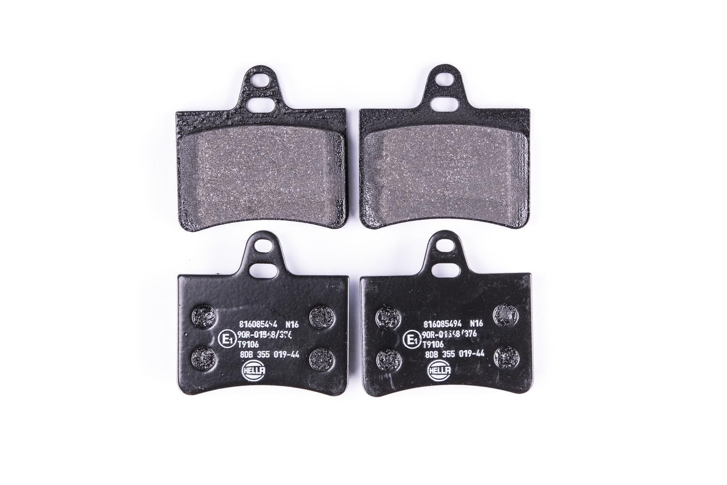 HELLA Bremsbeläge hinten - nicht für Verschleißwarnanzeiger vorbereitet - vier Bremsbeläge pro Set - T9106 - für u.a. CITROEN - 8DB 355 019-441 HELLA Bremsbeläge hinten - nicht für Verschleißwarnanzeiger vorbereitet - vier Bremsbeläge pro Set - T9106 - für u.a. CITROEN - 8DB 355 019-441 von Hella